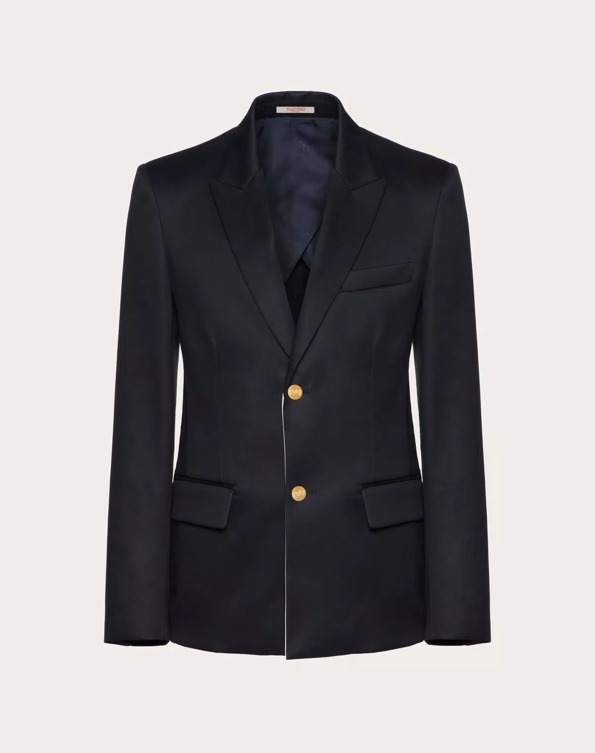 Valentino oc11z0725 Single Breasted Cotton Jacket in Navy Blue Size US M / EU 48-50 / 2 - 1 Thumbnail
