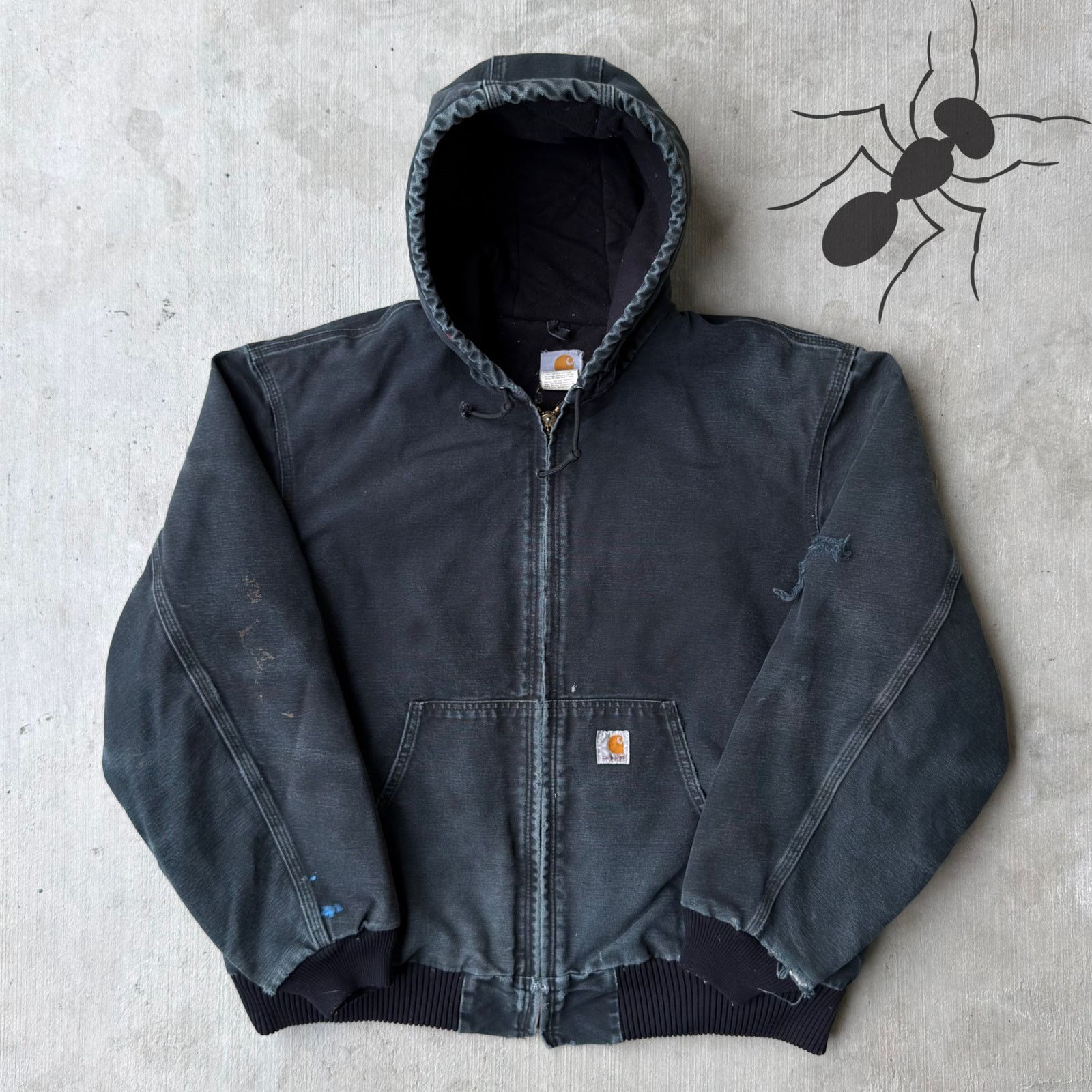Carhartt × Vintage Carhartt J140 black hooded work wear jacket Size US XL / EU 56 / 4 - 1 Thumbnail