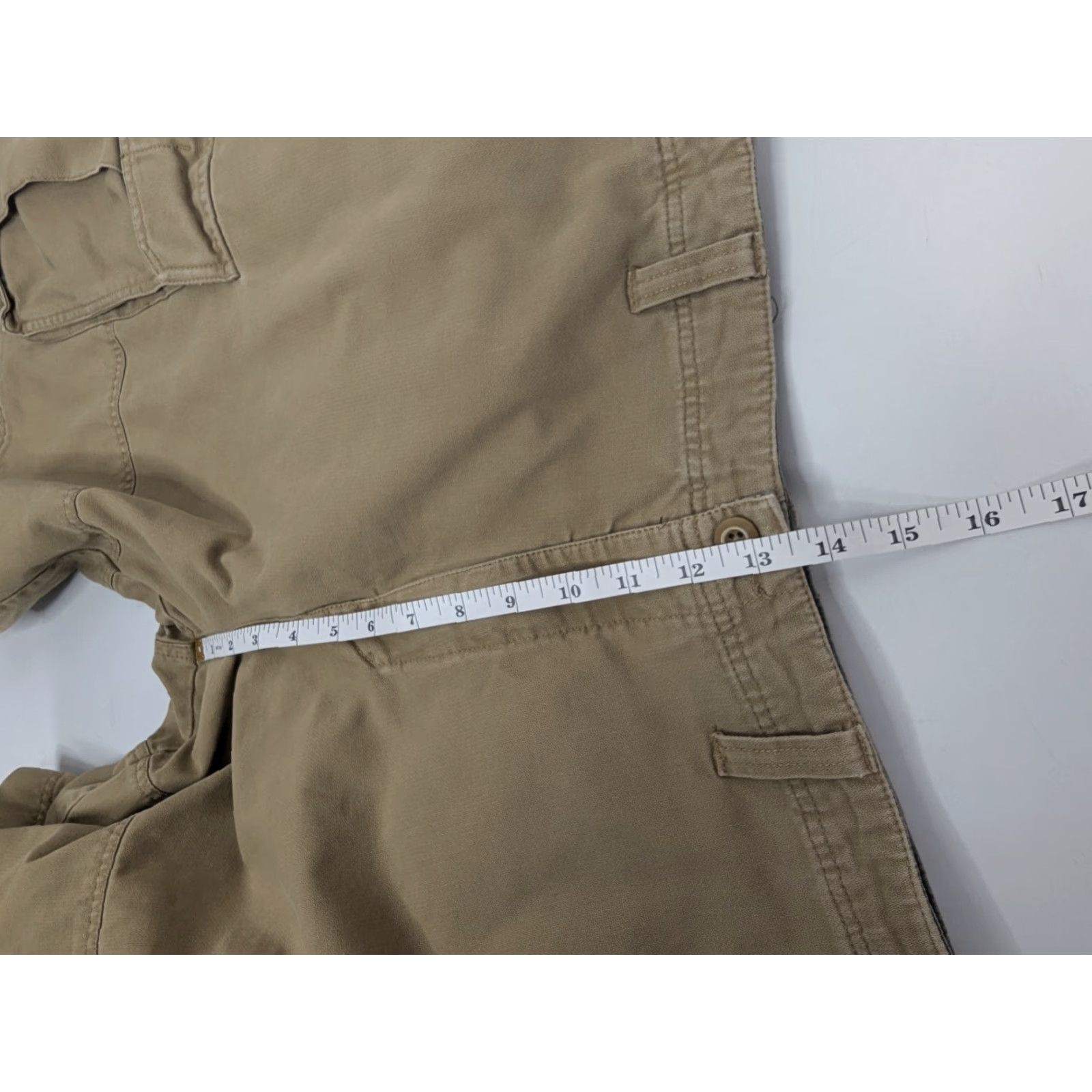 Ocean Pacific VINTAGE Ocean Pacific OP Cargo Shorts Baggy Men's 38 Khaki Canvas Pockets Brown Beige 90s Cargo Shorts Mens Size US 38 / EU 54 - 4 Thumbnail