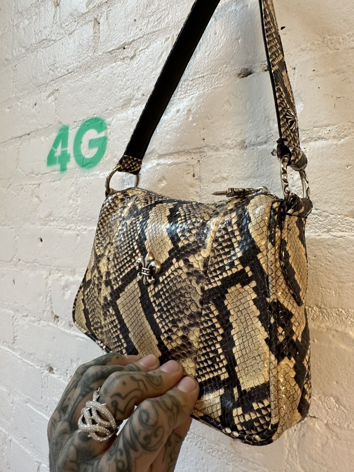 Chrome Hearts Chrome Hearts NEW PYTHON SNAKE SKIN CHICKEN NUGGET BAG !! Size ONE SIZE - 3 Thumbnail