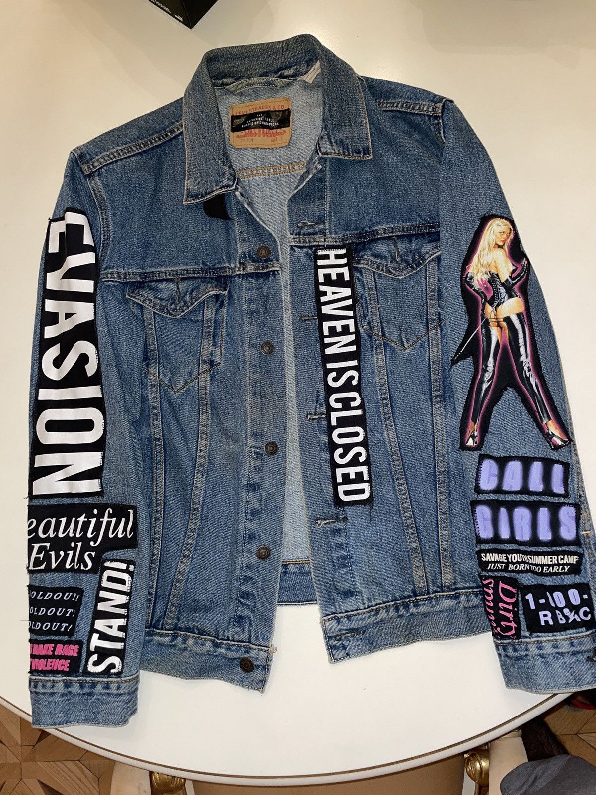 Raised by Champions The Unfuckwittable Raised By Champions x Levi's Denim Jacket Size US L / EU 52-54 / 3 - 4 Thumbnail