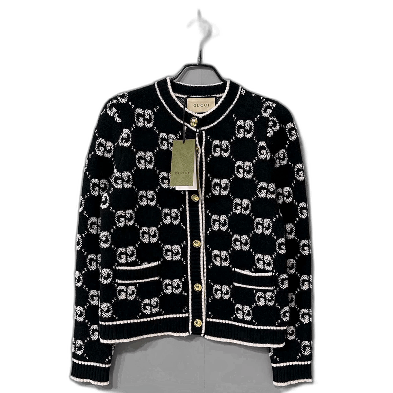 Gucci Gucci Jacquard Knit Cardigan with Buttons-2505 Size S / US 4 / IT 40 - 1 Thumbnail