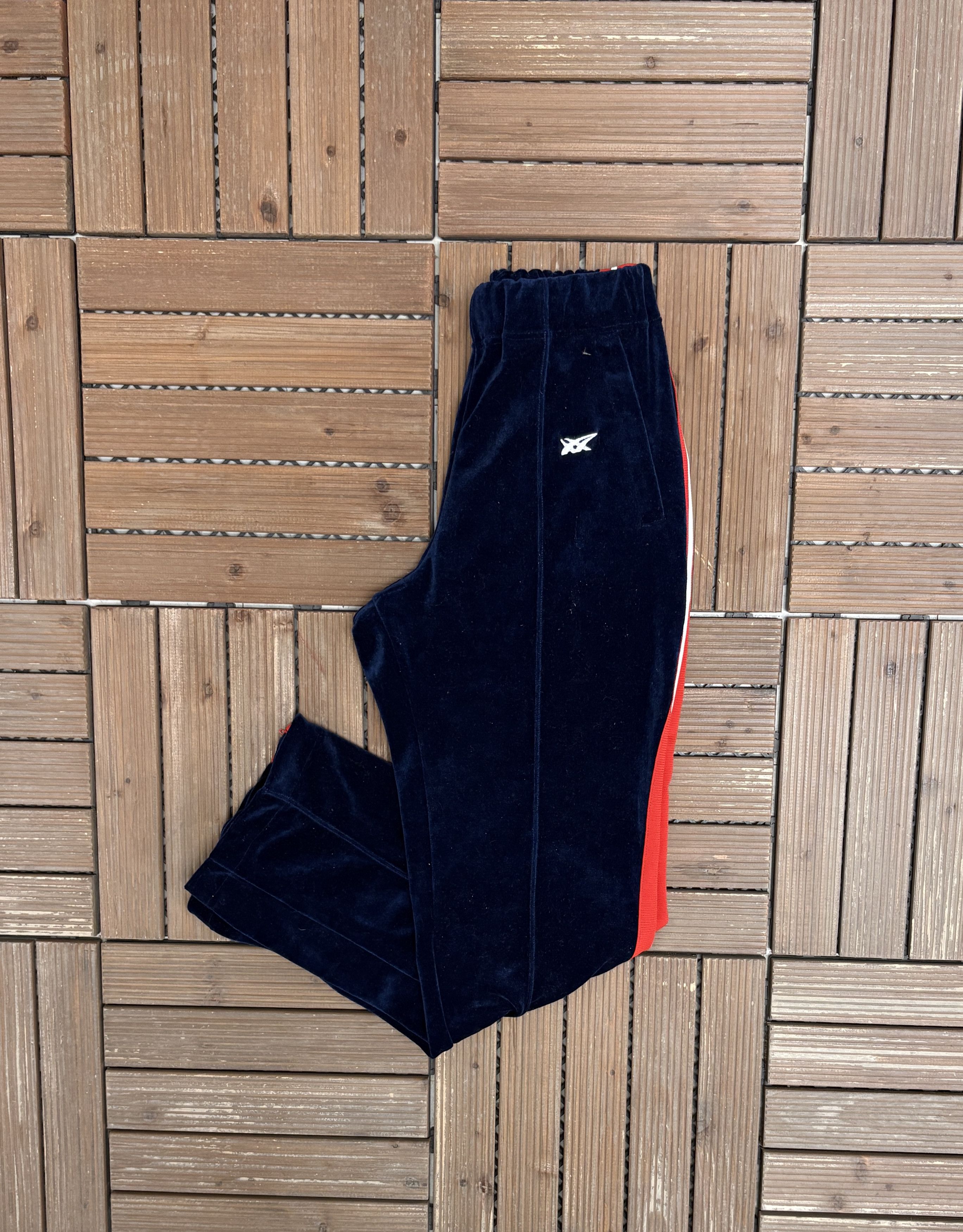 Asics × Vintage Asics Embroidered Logo Vintage Velour Blue Sweat Pants Size US 26 / EU 42 - 1 Thumbnail