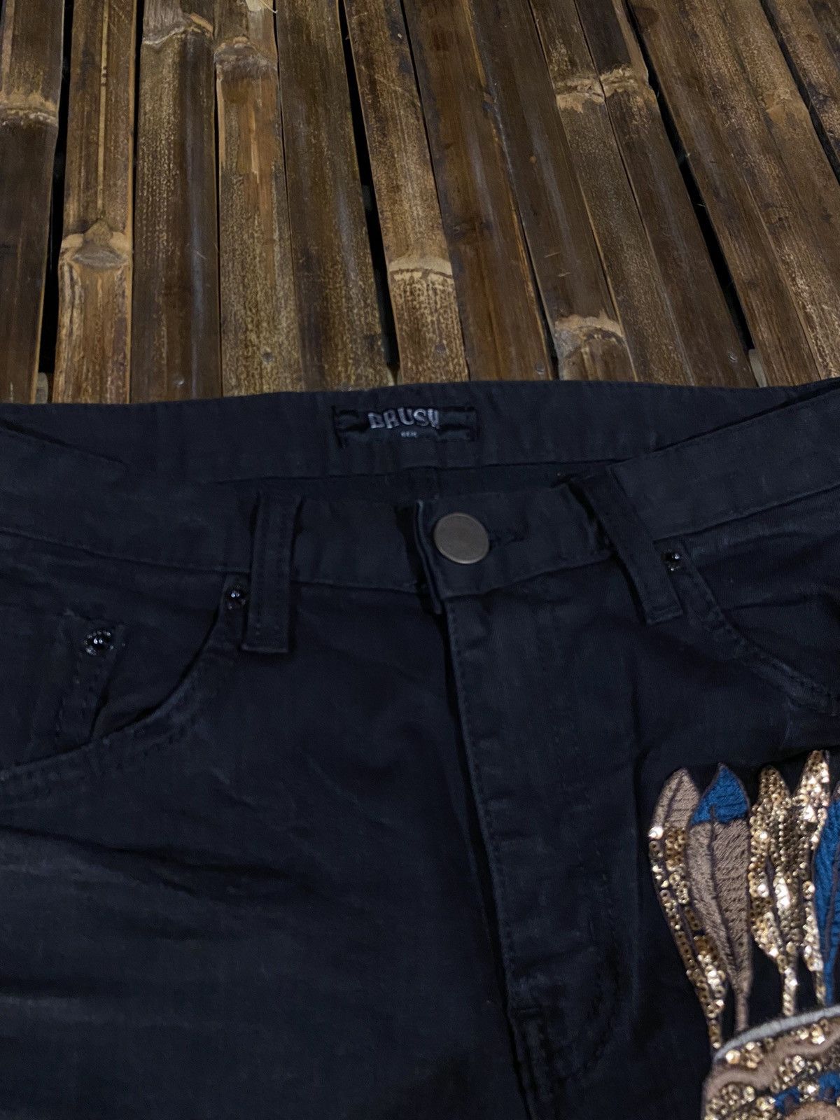 If Six Was Nine Brush Real Skull Distressed Pants Size US 30 / EU 46 - 8 Thumbnail