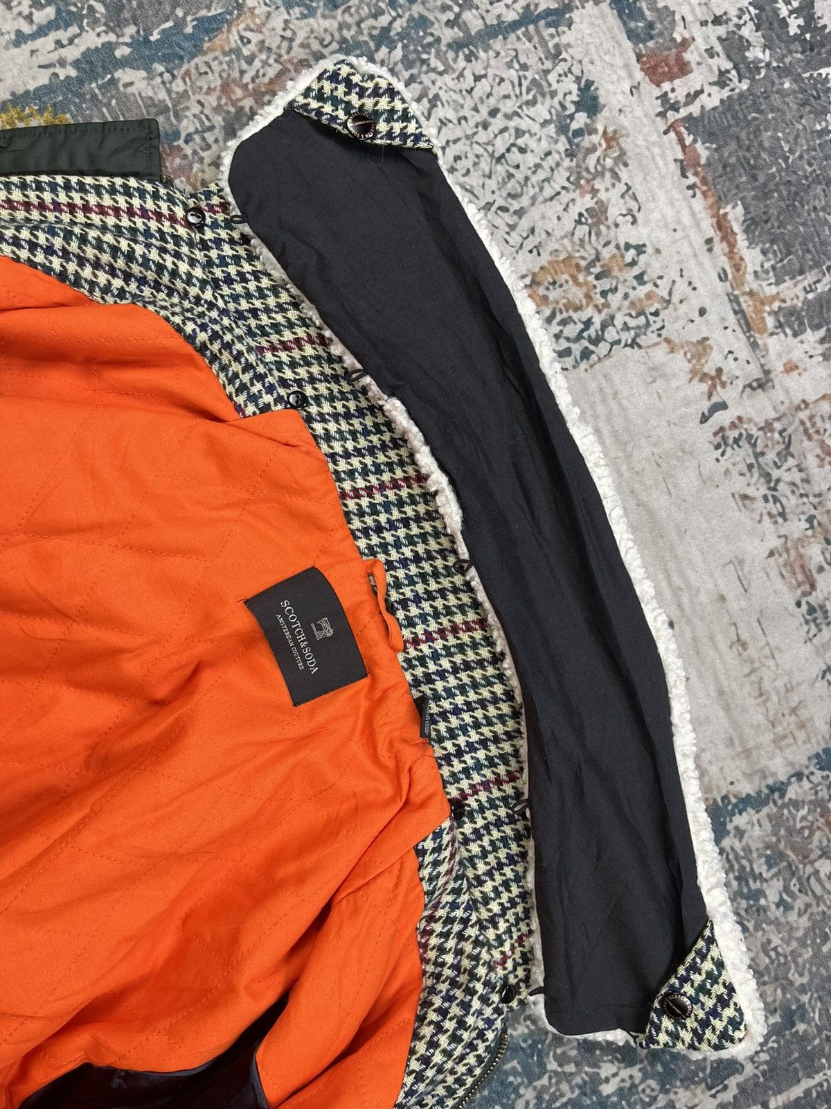 Scotch & Soda Scotch & Soda Houndstooth Boa Bomber Jacket Size US S / EU 44-46 / 1 - 16 Thumbnail