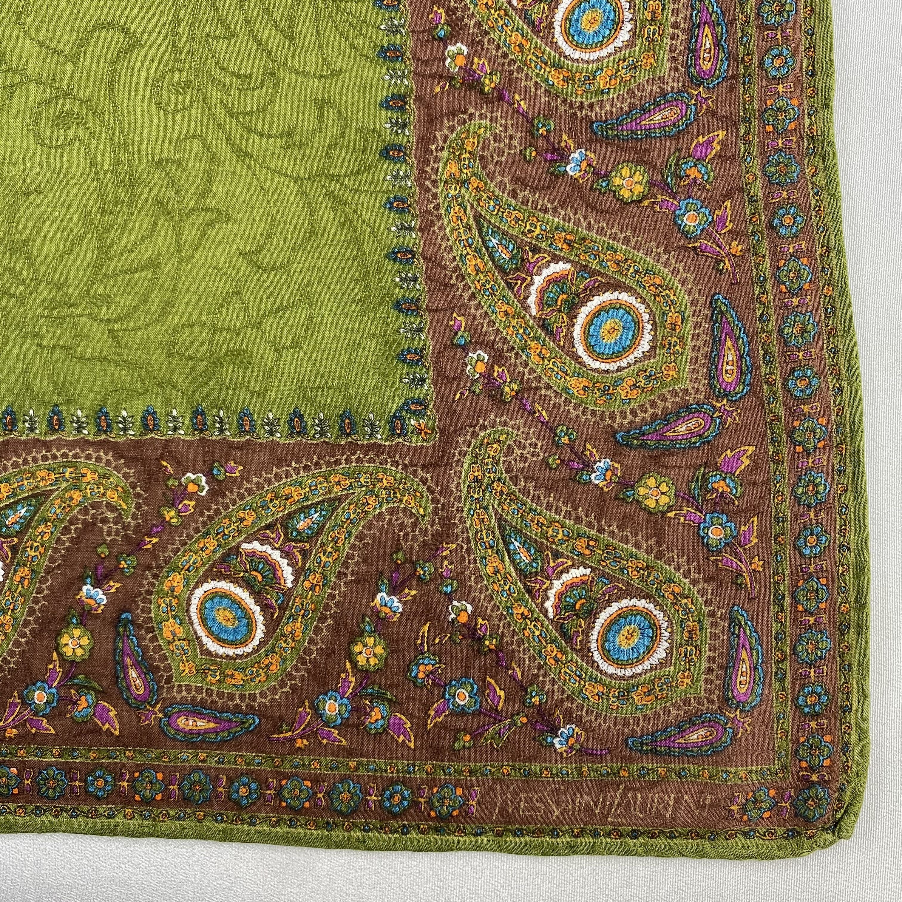 Vintage Yves Saint Laurent Handkerchief / Neckerchief-P1366 Size ONE SIZE - 3 Thumbnail