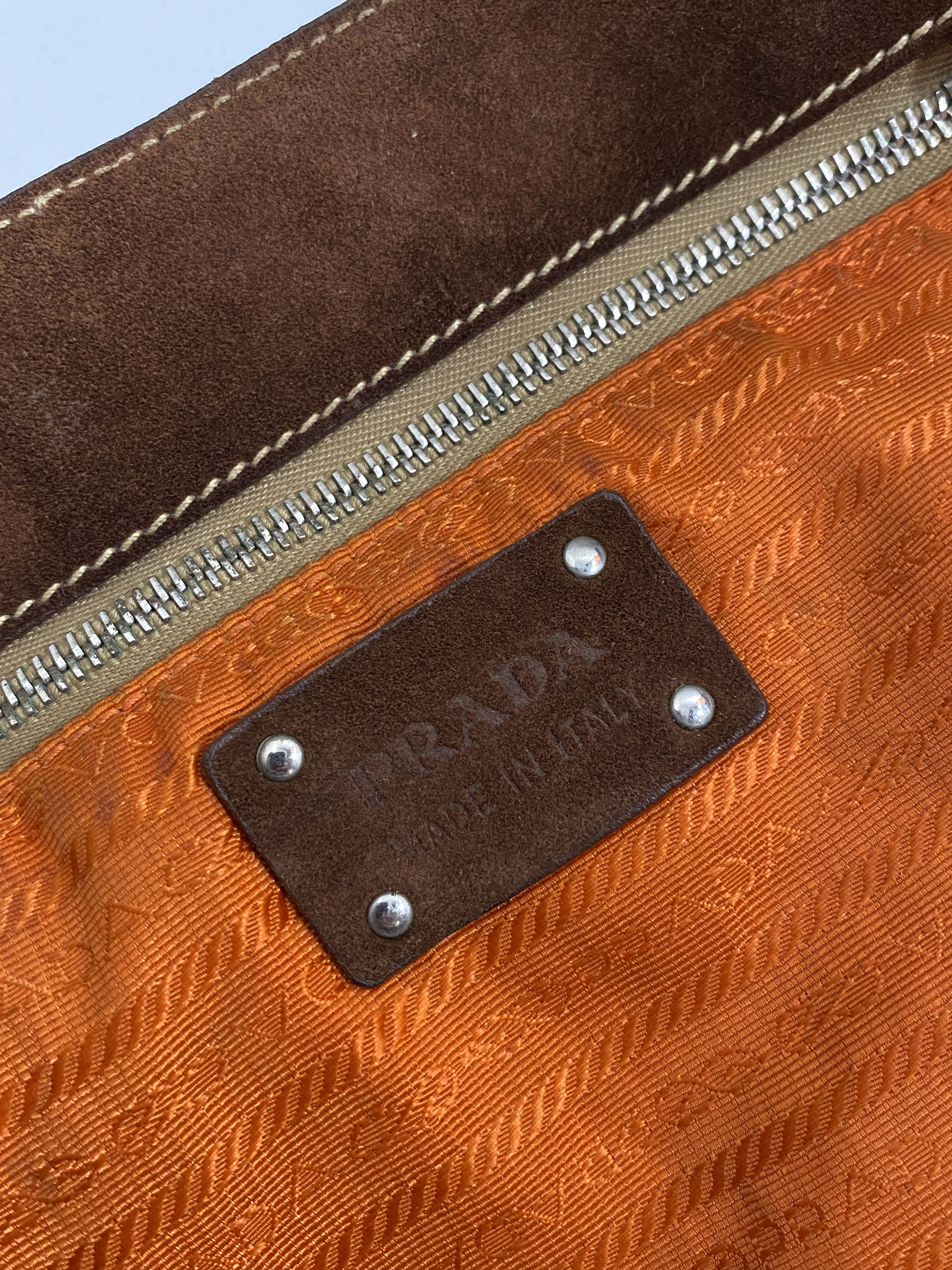 Prada Prada Canapa Triangle Logo Sea Shoulder Tote Bag Vintage Y2K Size ONE SIZE - 16 Thumbnail
