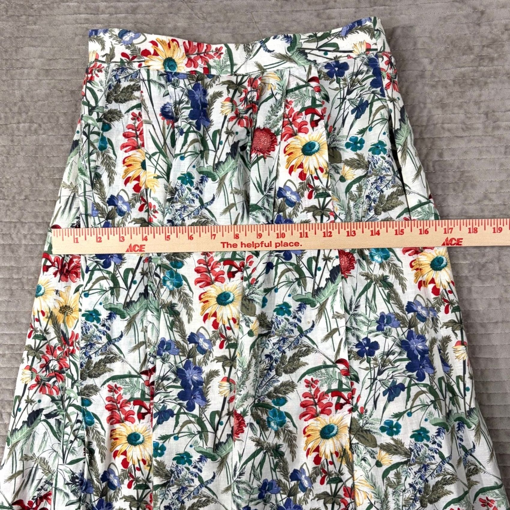 Vintage Geiger Collections Floral Midi Skirt - Austria Wildflower Botanical Sz 36 Size 25" / US 0 / IT 36 - 5 Thumbnail