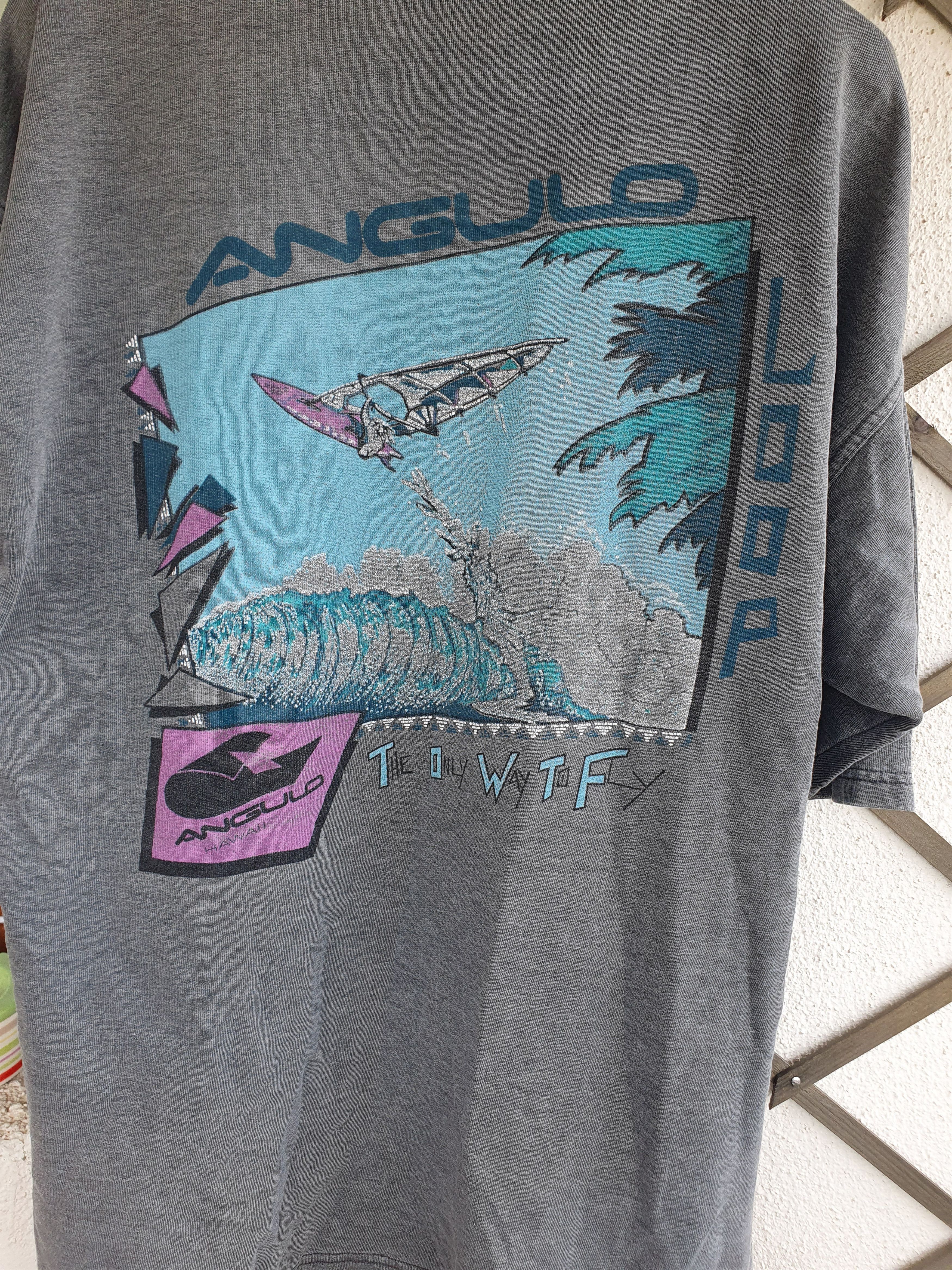 Vintage Angulo Hawaii Vintage Surf t-shirt The Only Way To Fly sz XL Size US XXL / EU 58 / 5 - 13 Thumbnail