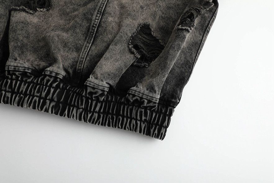 Juun.J Juun.J Destroyed Denim Hooded Jacket Size US M / EU 48-50 / 2 - 6 Thumbnail