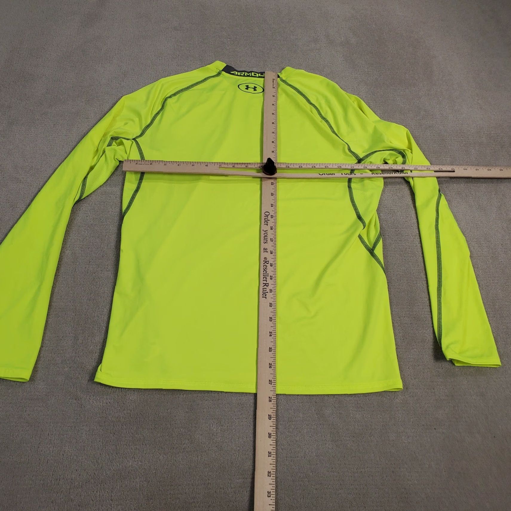 Under Armour Under Armour Logo Long Sleeve Compression Shirt Mens 2XL Yellow HeatGear Training Shirt Size US XXL / EU 58 / 5 - 6 Thumbnail