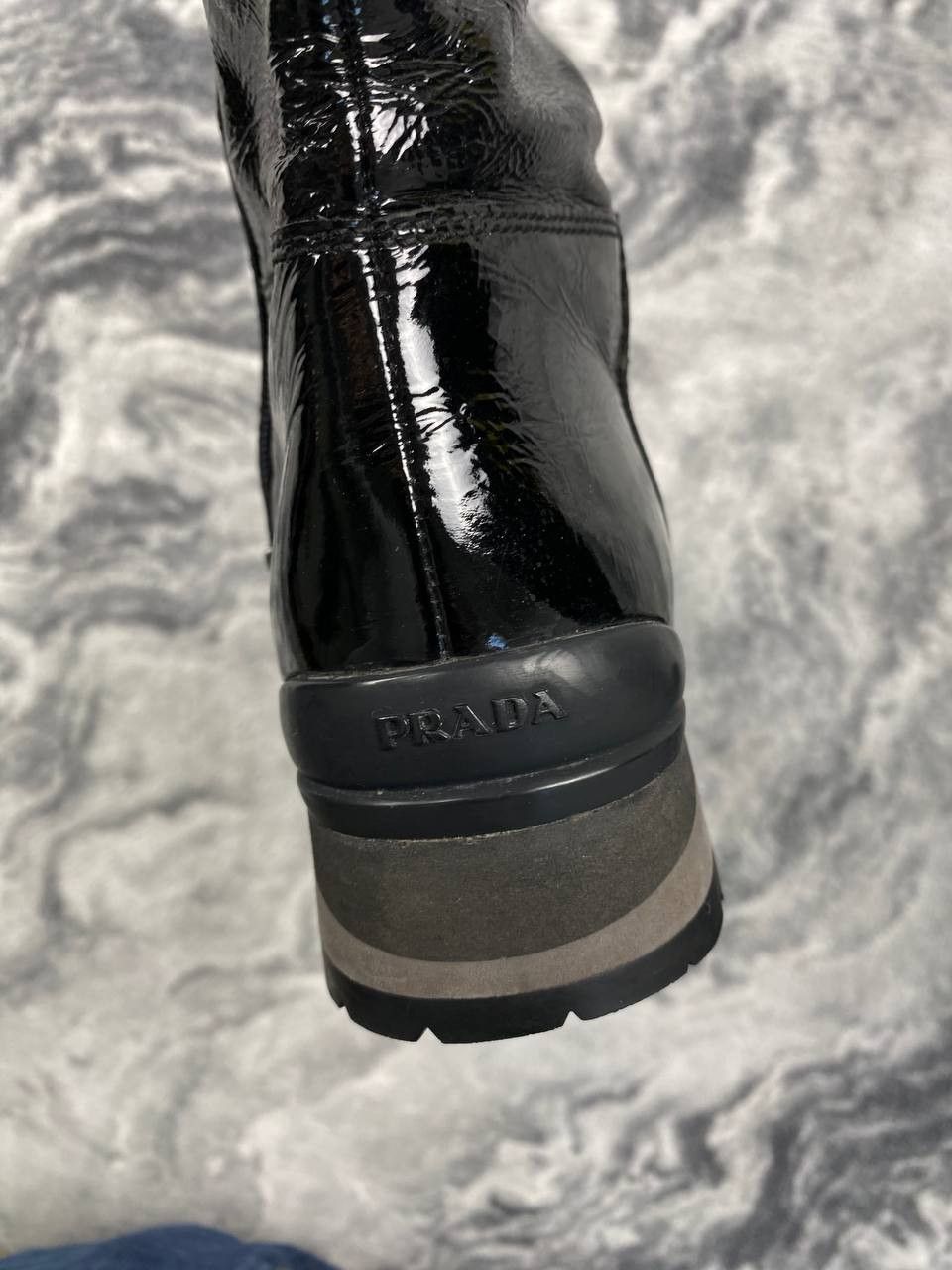 Prada Prada Patent Leather Platform Boots Women Size 37 Black Size US 7 / IT 37 - 6 Thumbnail