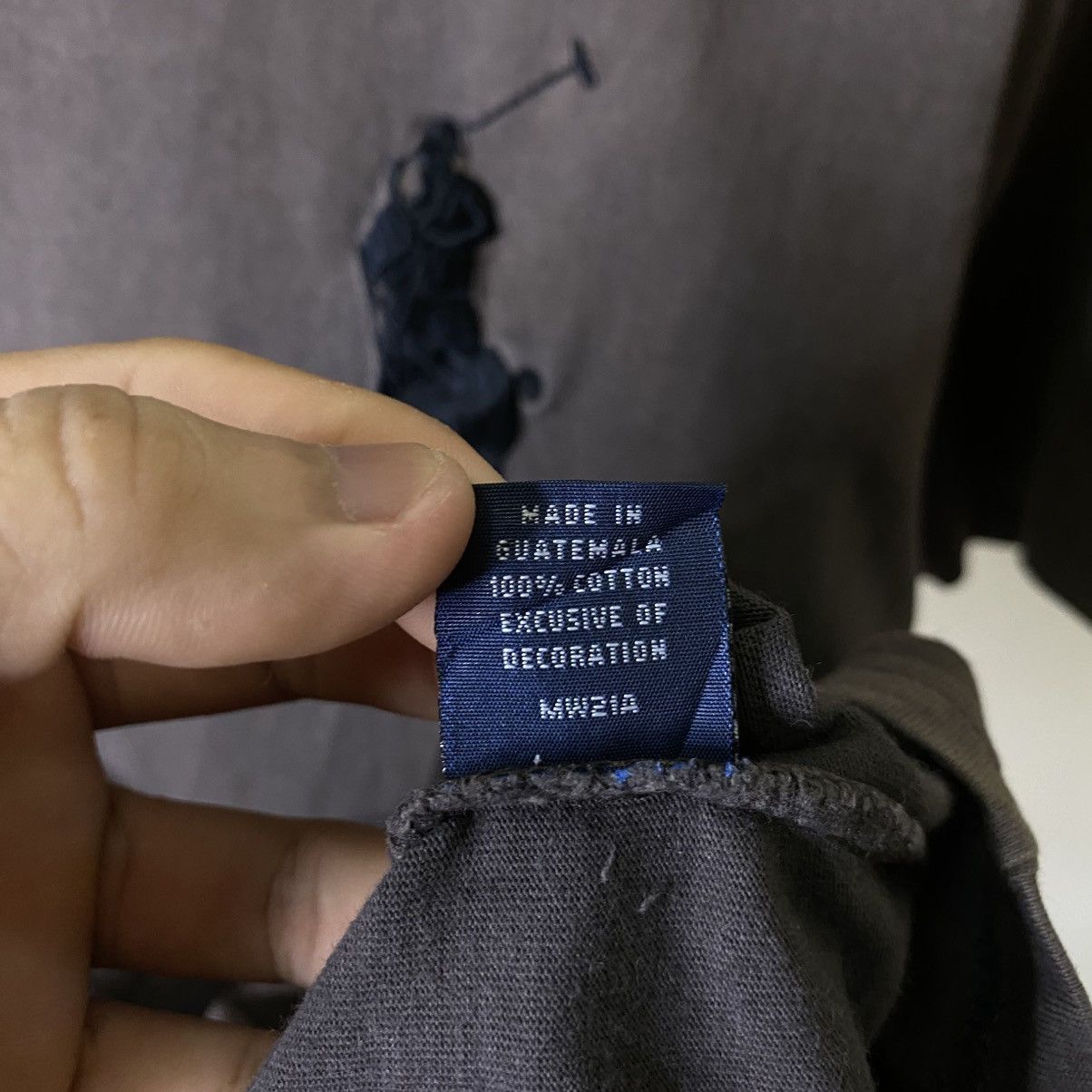 Polo Ralph Lauren Vintage Polo Ralph Lauren Embroidered Big Pony Sunfaded Tee Size US L / EU 52-54 / 3 - 6 Thumbnail