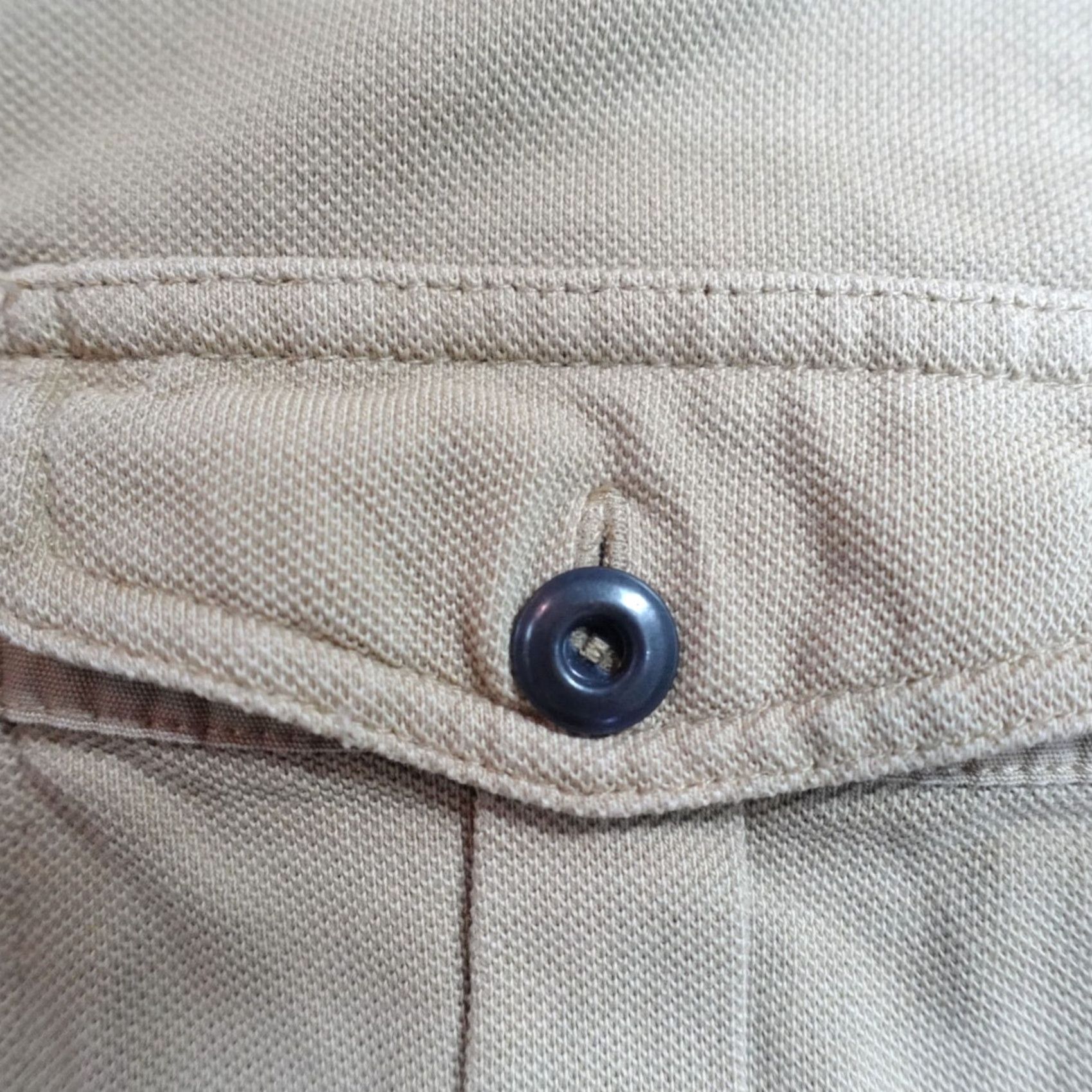 Polo Ralph Lauren VINTAGE Polo Ralph Lauren Polo Shirt Beige Solid Short Sleeve Collared 100% Cotton Men L Beige Metal Buttons Pocket Size US L / EU 52-54 / 3 - 5 Thumbnail