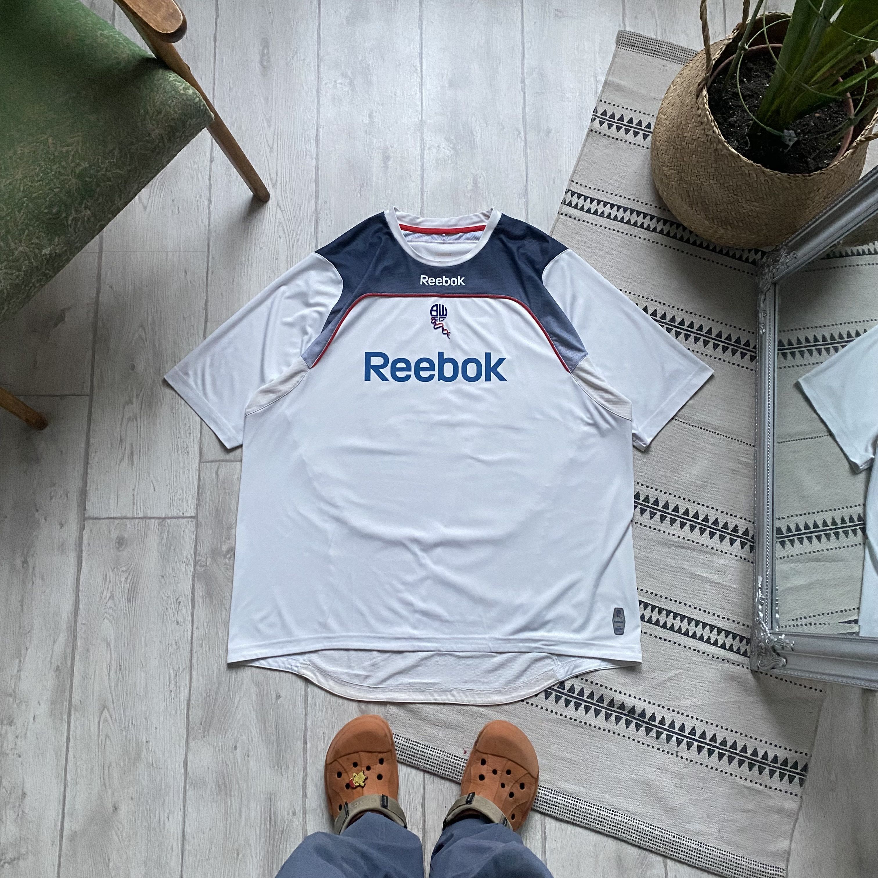 Reebok ⚽️Vintage Reebok Bolton Wanderers Soccer jersey #40 Blockore Size US XXL / EU 58 / 5 - 2 Thumbnail