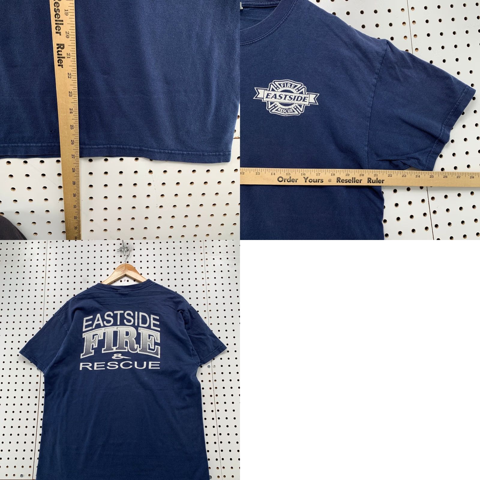 Hanes Vintage Eastside Fire Rescue Shirt Mens Large Navy Blue USA Fire Department FIre Department USA Shirt Size US L / EU 52-54 / 3 - 8 Thumbnail