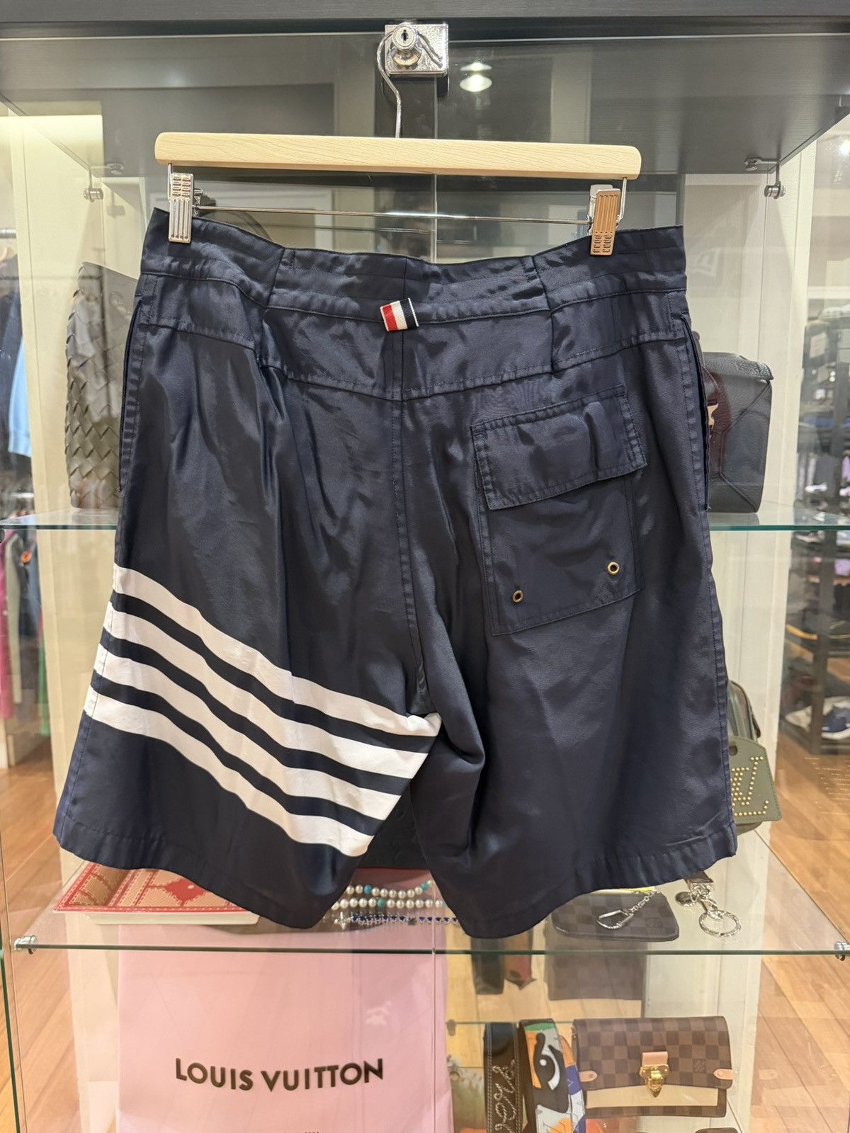 Thom Browne Thom Browne Swim Tech 4 Bar Shorts Size US 32 / EU 48 - 2 Thumbnail
