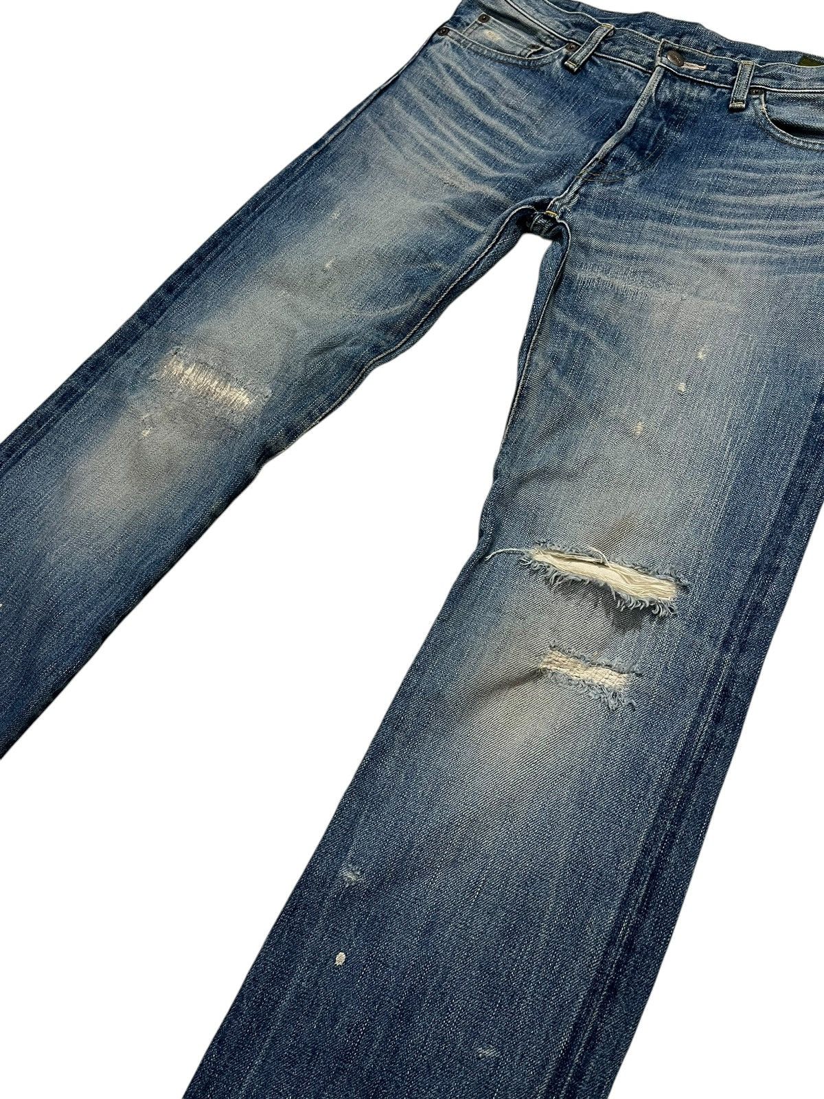 Designer × Japanese Brand GREEN JAPANESE BRAND DISTRESS SELVEDGE JEANS Size US 32 / EU 48 - 5 Thumbnail