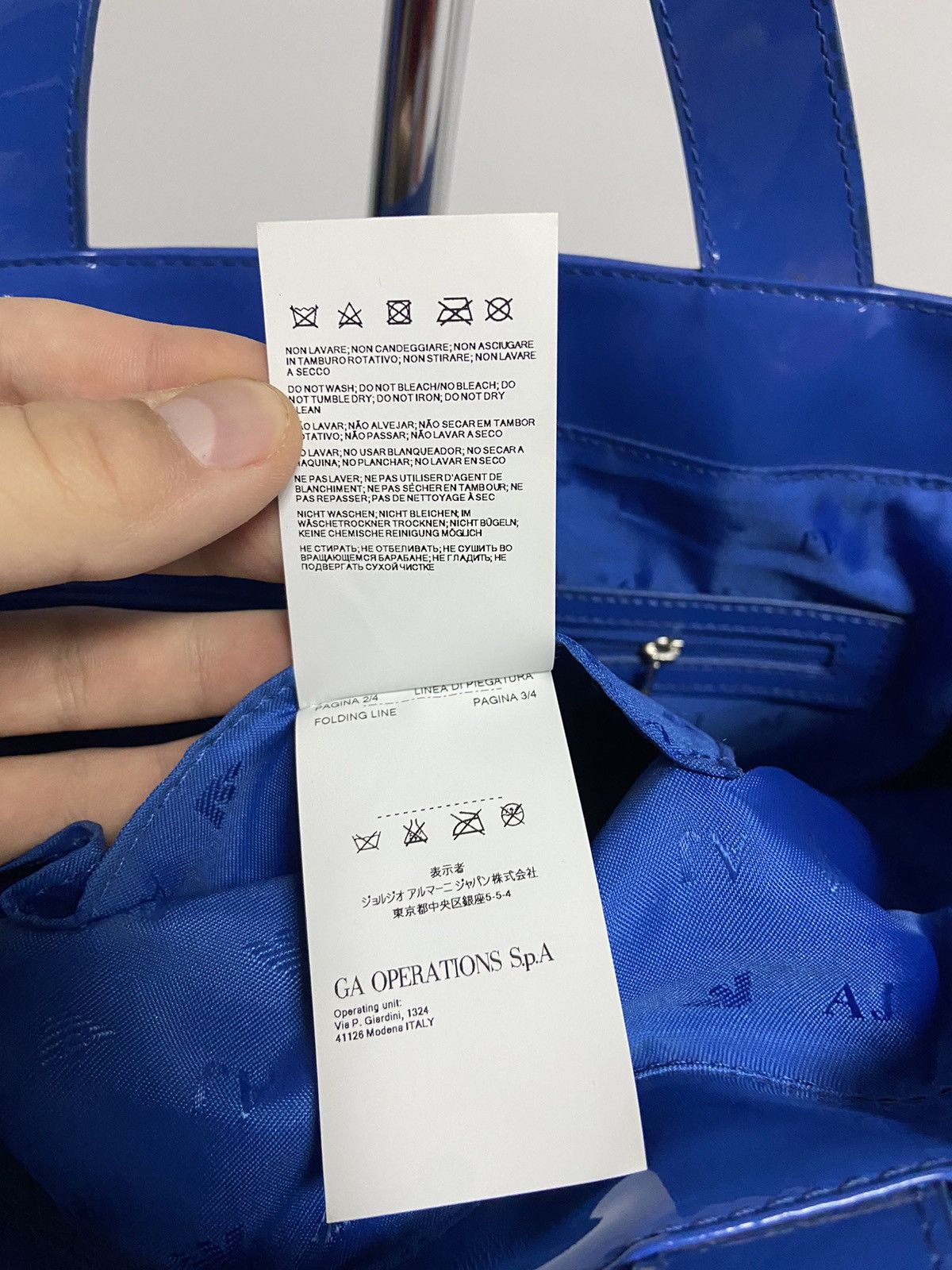 Armani × Vintage Armani jeans bag handle big logo vintage Size ONE SIZE - 9 Thumbnail