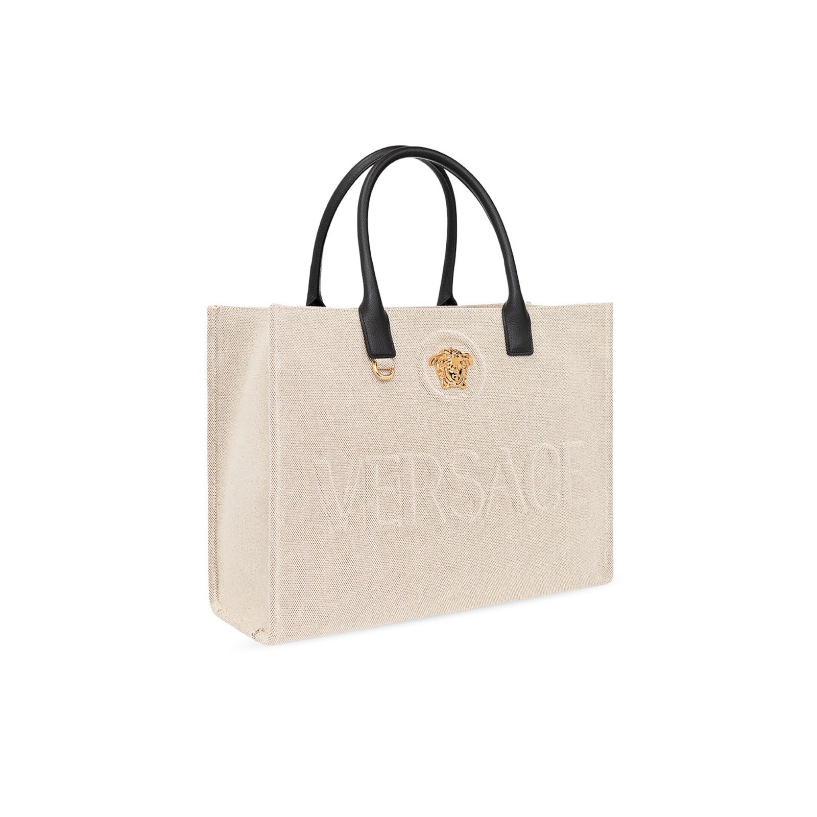 Versace VERSACE La Medusa Beige Fabric Shopper Tote Bag New & Authen Size ONE SIZE - 3 Thumbnail