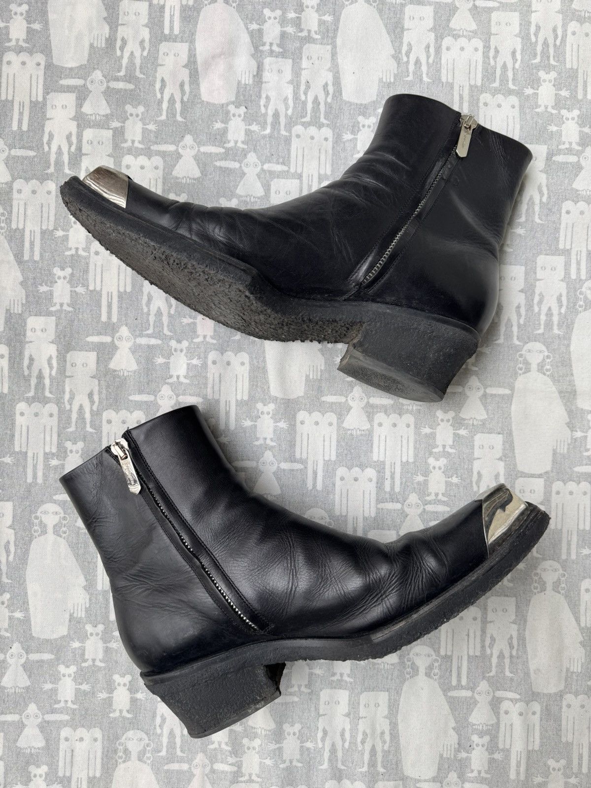 Calvin Klein Calvin Klein 205W39NYC Metal Tip Leather Boots Size US 13 / EU 46 - 8 Thumbnail