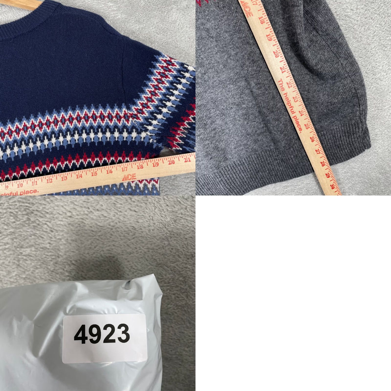 Vineyard Vines Vineyard Vines Sweater Mens Medium Blue Fair Isle Crew Neck Merino Alpaca Blend Pullover Size US M / EU 48-50 / 2 - 8 Thumbnail