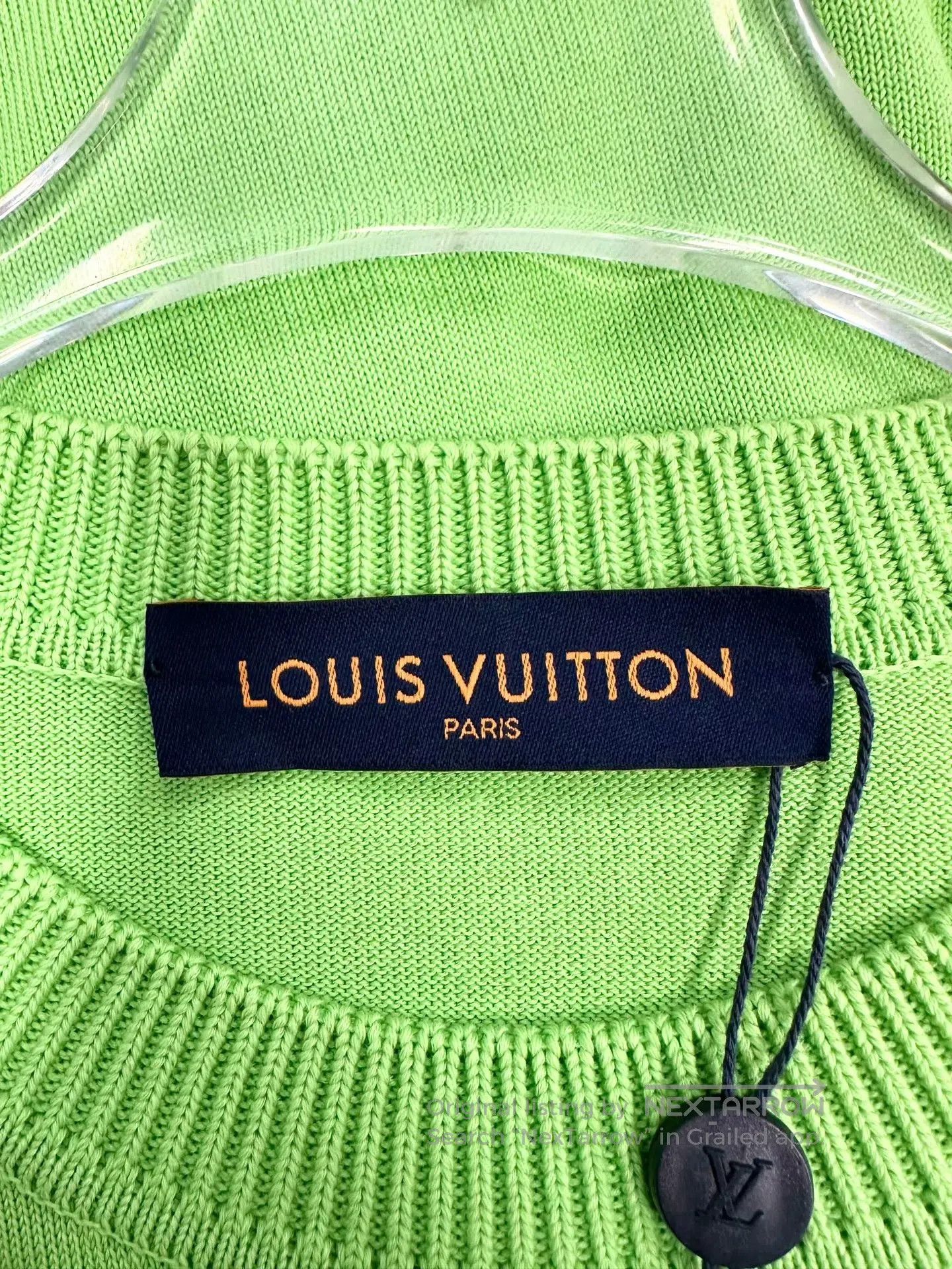 Louis Vuitton Louis Vuitton Green letter pin logo wool knitted short sle Size US S / EU 44-46 / 1 - 3 Thumbnail