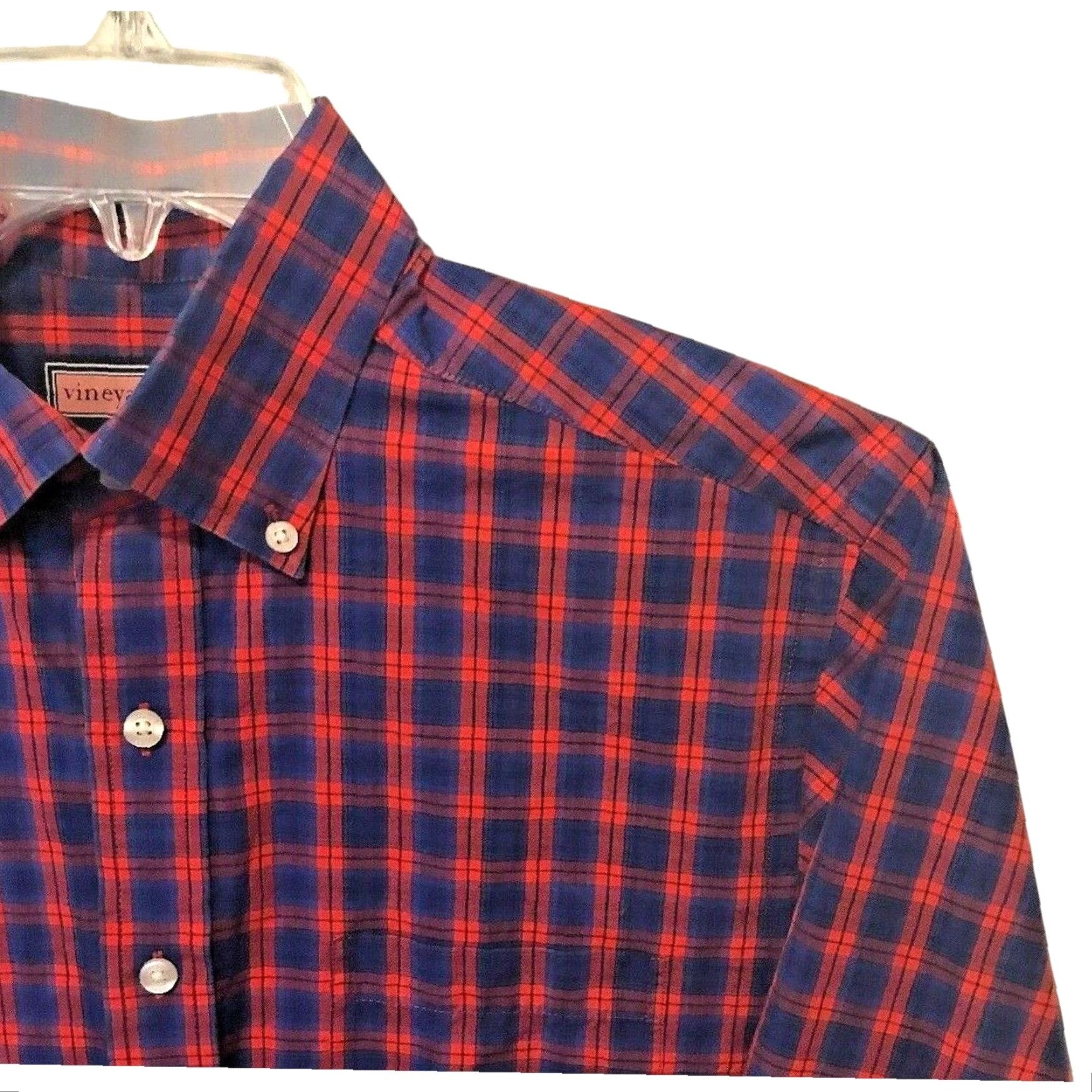 Vineyard Vines Vineyard Vines Slim Fit Murray Button Down Shirt Cotton Plaid M Red Men Shirt Size US M / EU 48-50 / 2 - 4 Thumbnail