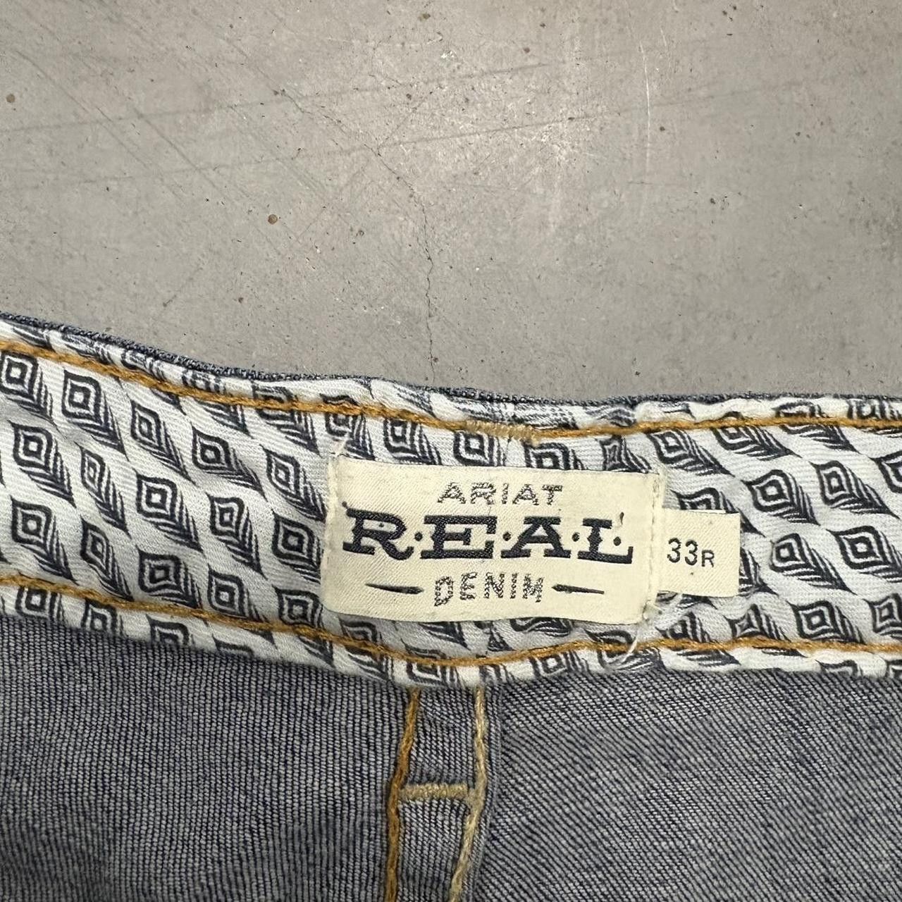 Ariat Crazy Vintage Y2K/2000s Baggy Flare Ariat Dark Wash Denim Jeans! Size US 34 / EU 50 - 8 Thumbnail
