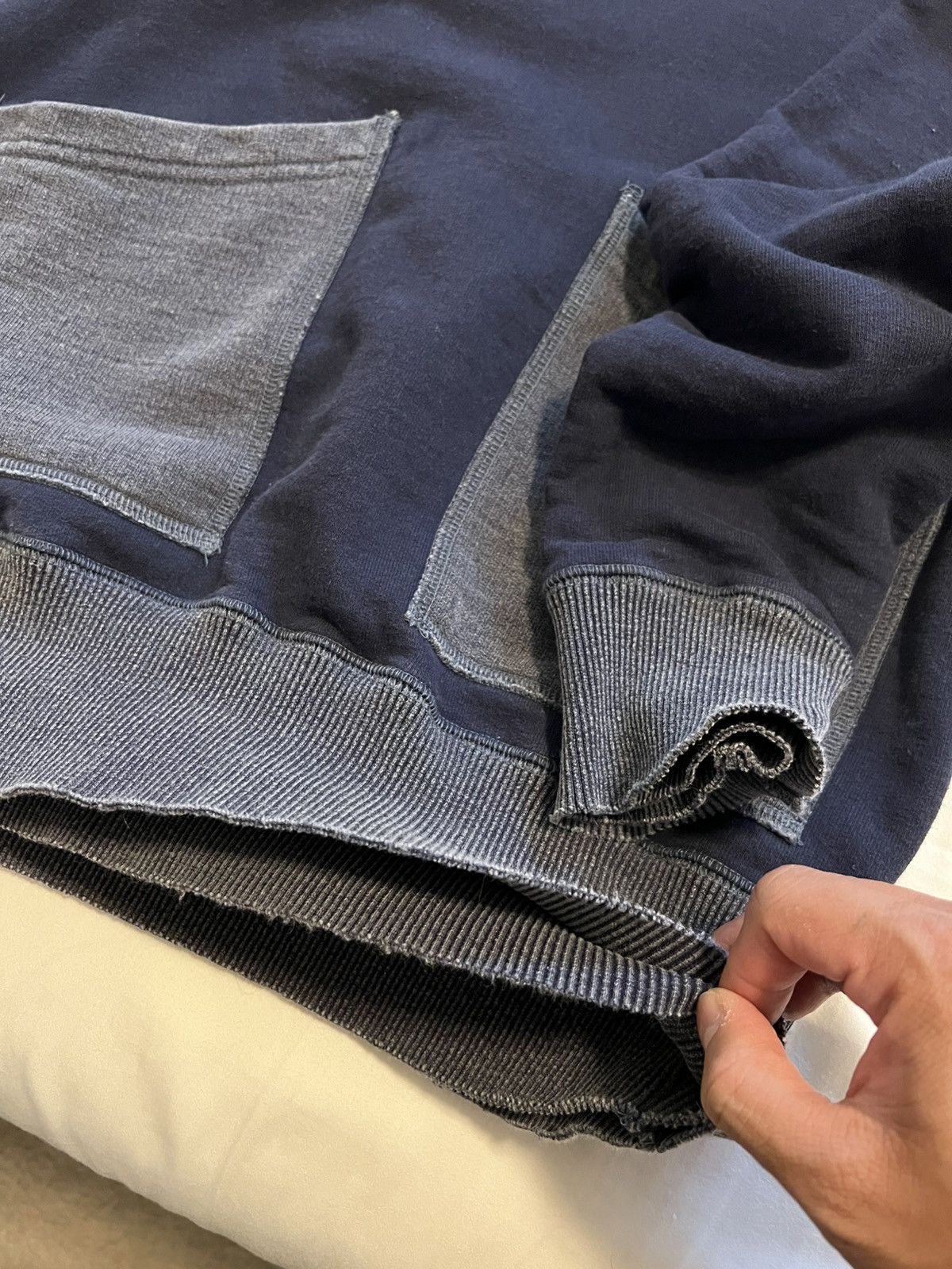 Aime Leon Dore ALD Two-tone Patch Pocket Indigo Hoodie Size US S / EU 44-46 / 1 - 9 Thumbnail