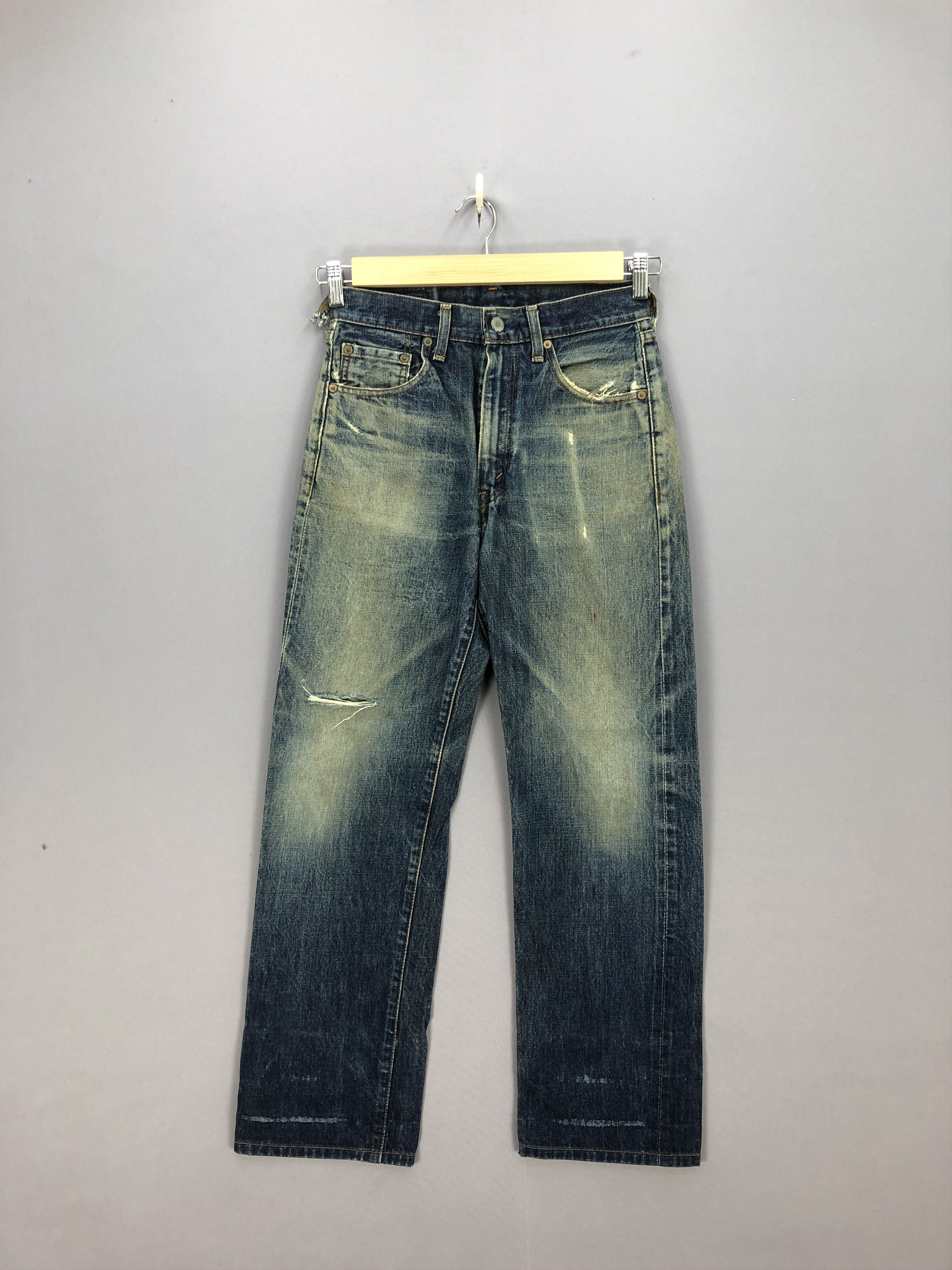 Levi's Vintage 90s Levi's Selvedge Jeans Levis 502 Distressed Denim Size 26" / US 2 / IT 38 - 1 Thumbnail