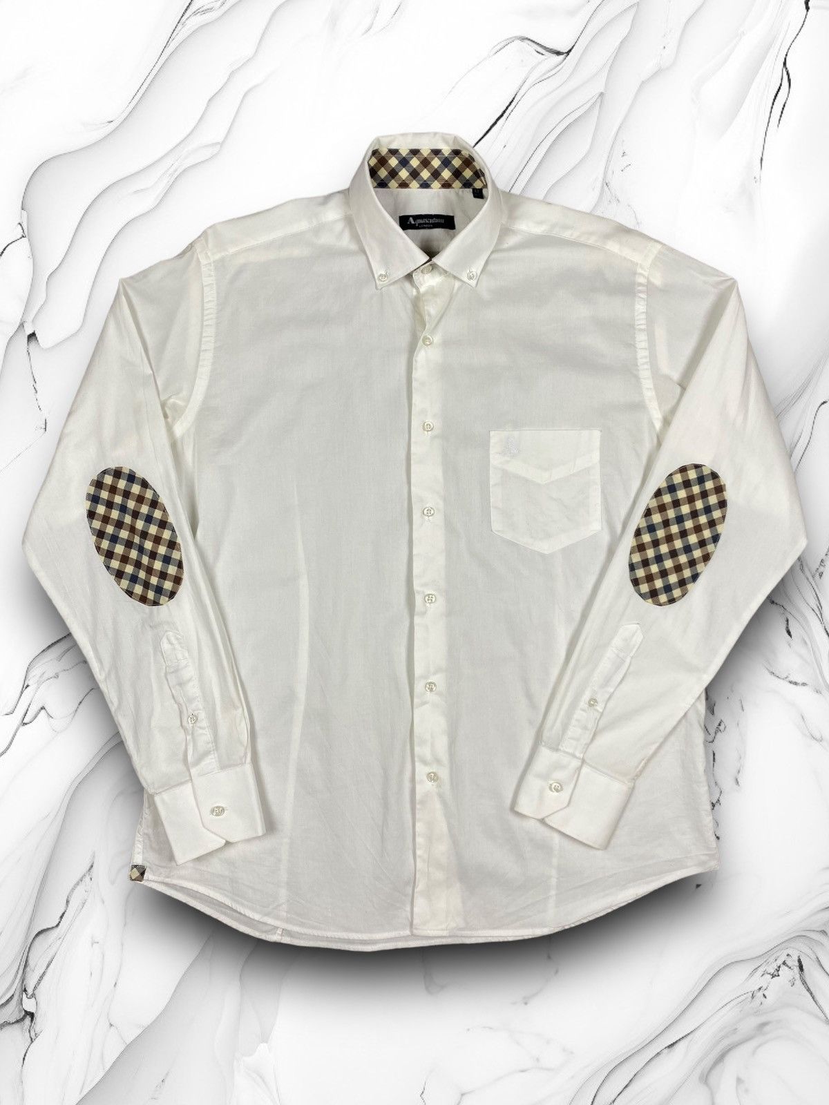 Aquascutum × Vintage Vintage Aquascutum London Butto Up Shirt Size US M / EU 48-50 / 2 - 1 Thumbnail