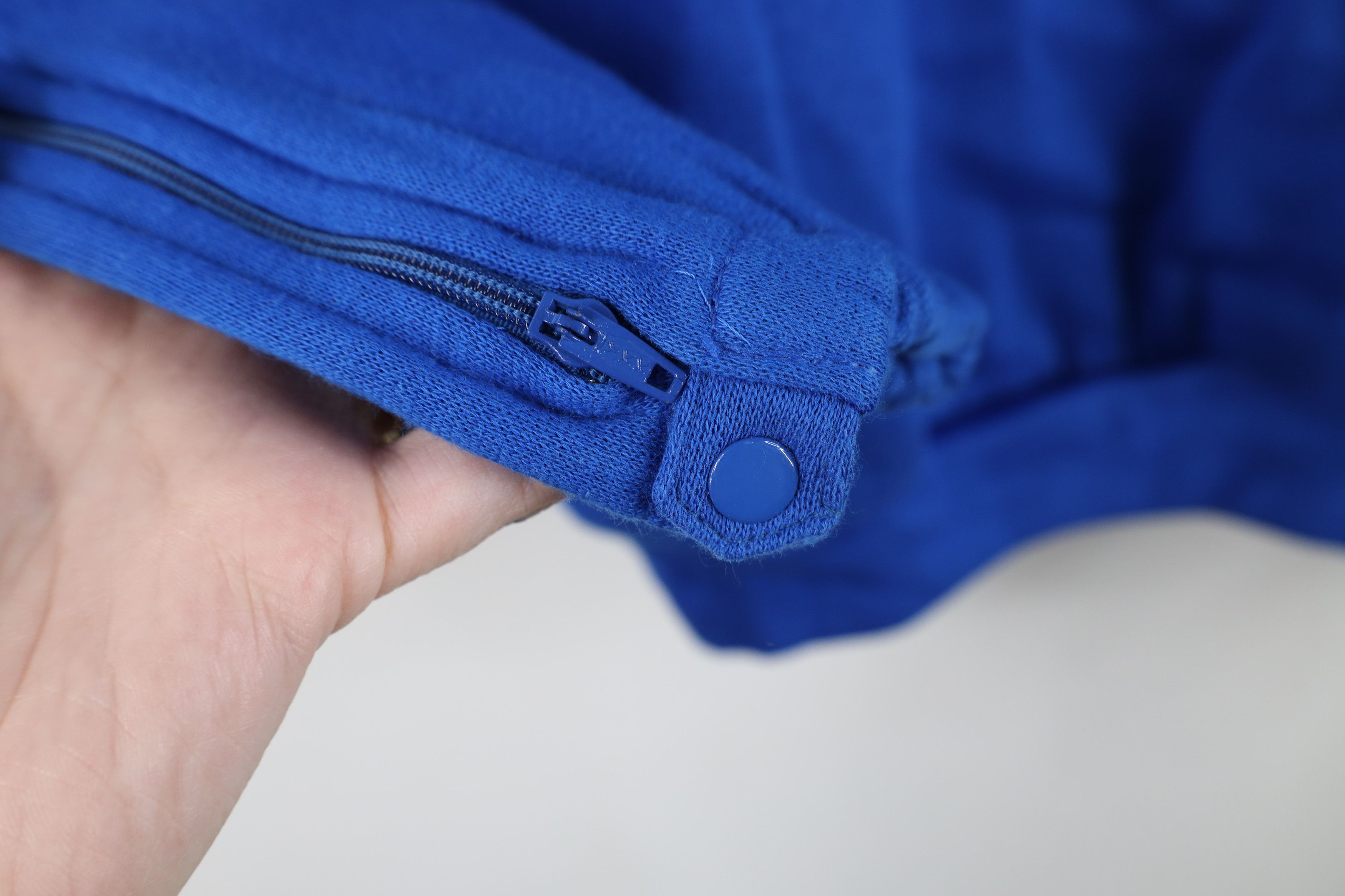 Vintage Deadstock Vintage 90s Streetwear Half Zip Sweatshirt Blue Size L / US 10 / IT 46 - 10 Thumbnail