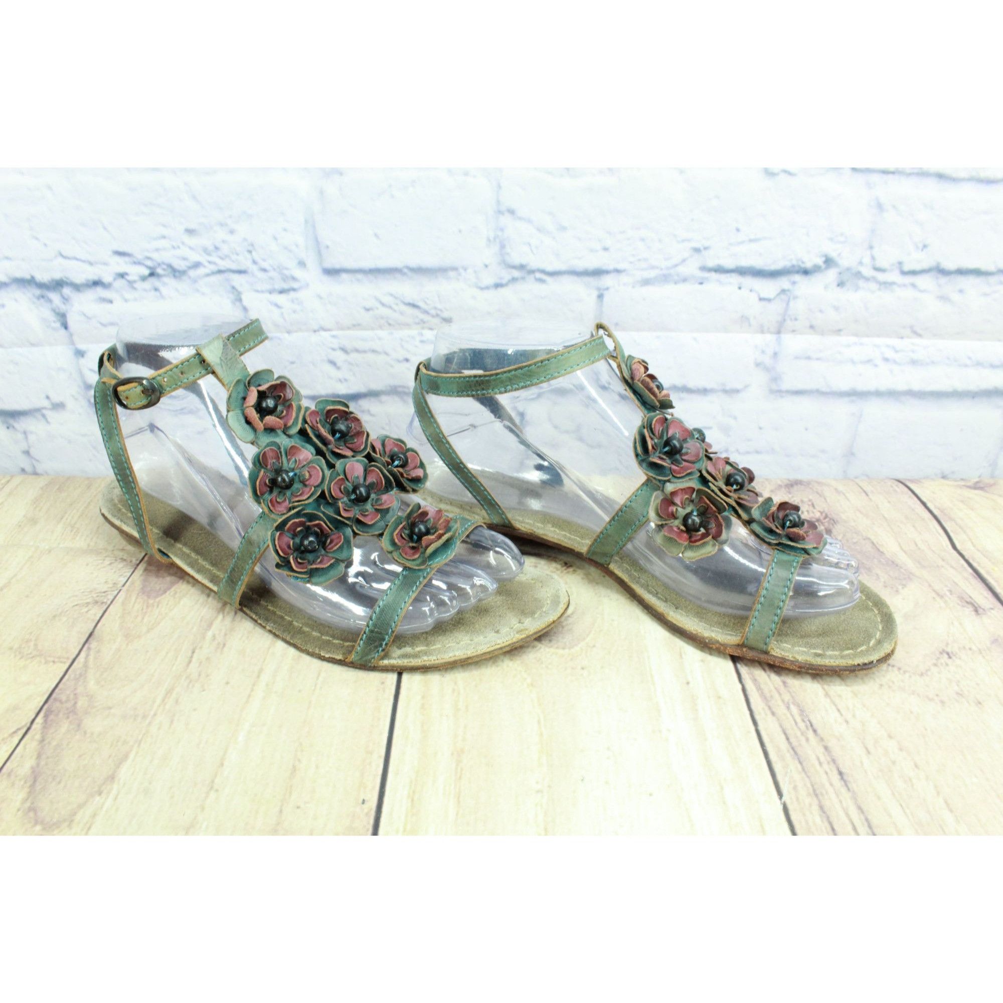 Leather Miss Albright Women's Leather Slingback Flat Sandals Size 7 Size US 7 / IT 37 - 3 Thumbnail
