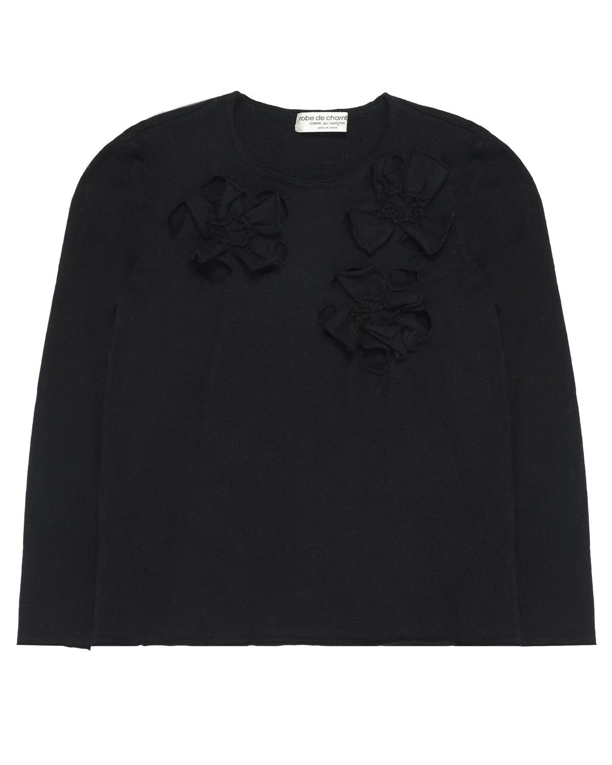 Comme des Garcons Robe de Chambre 3D Floral Wool Top (AD2003) Size S / US 4 / IT 40 - 1 Thumbnail