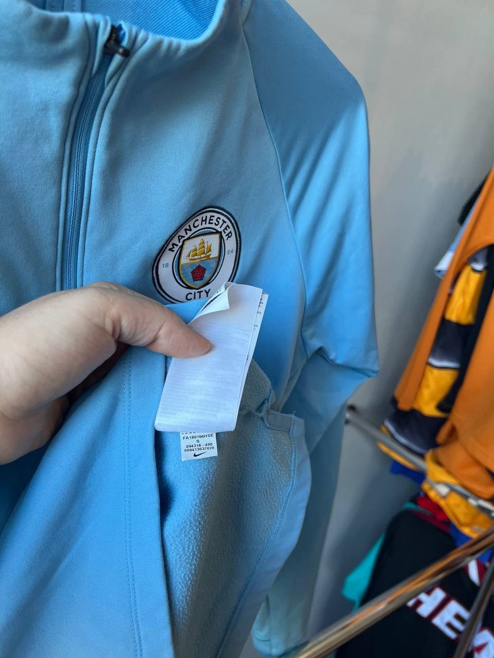 Nike MANCHESTER CITY TRAINING 1/4 ZIP SOCCER FOOTBALL LONG SLEEVE Size US S / EU 44-46 / 1 - 14 Thumbnail