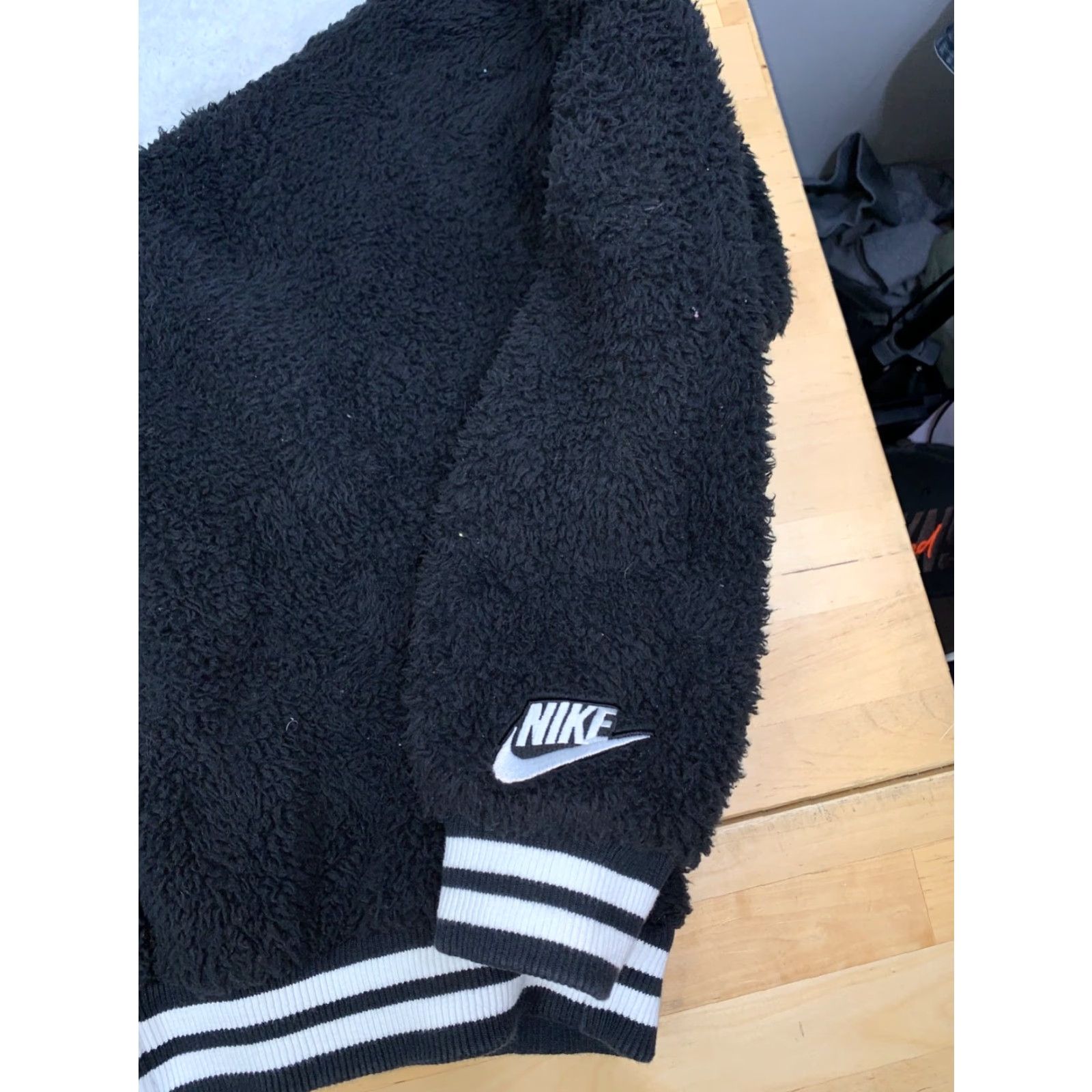 Nike Nike Bomber Jacket Womens XL Black Full Zip Casual Retro 11987 Size XL / US 12-14 / IT 48-50 - 5 Thumbnail