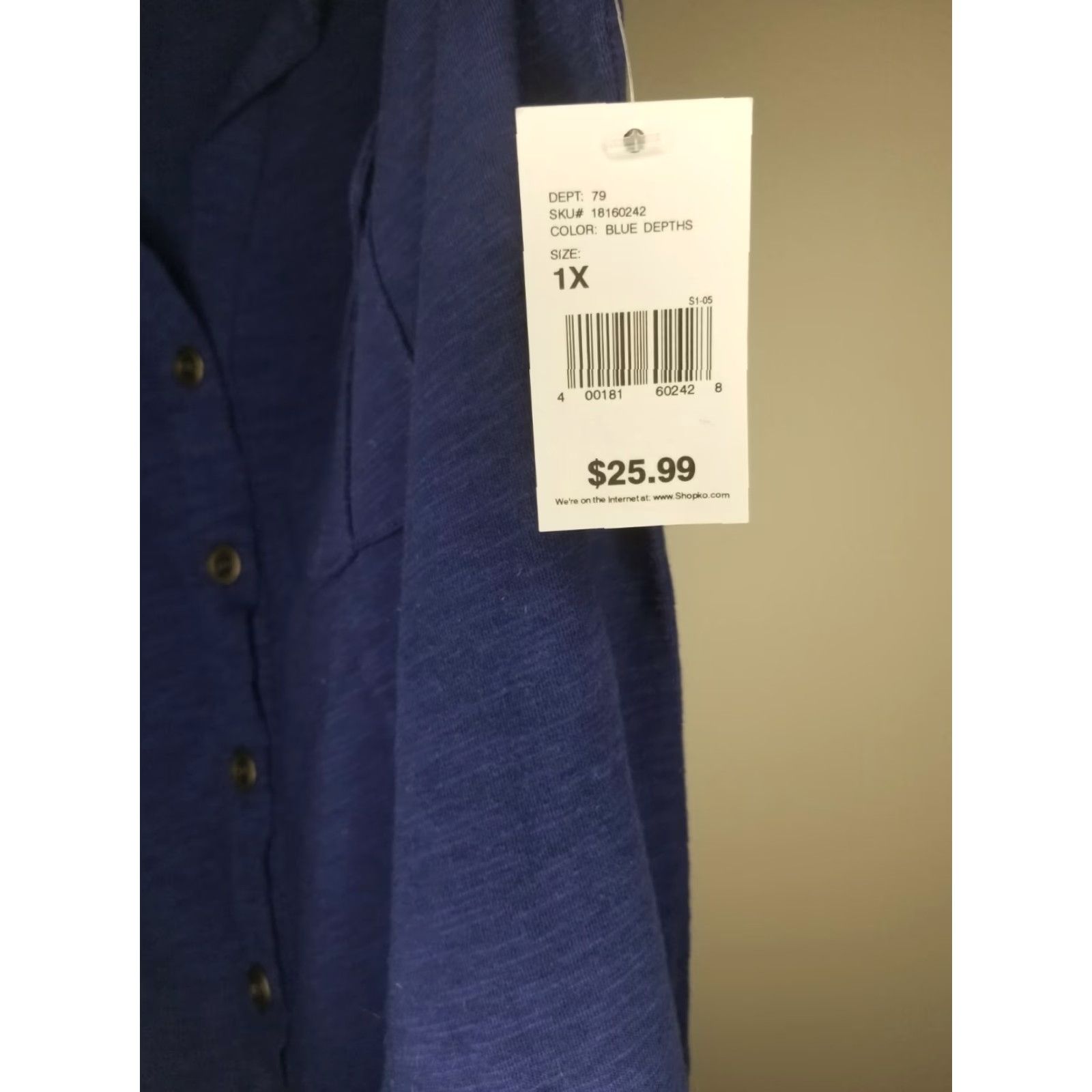 Vintage VINTAGE Northcrest Women's Plus Size Sleeveless Button-Up Blouse Blue 1X Size XL / US 12-14 / IT 48-50 - 3 Thumbnail