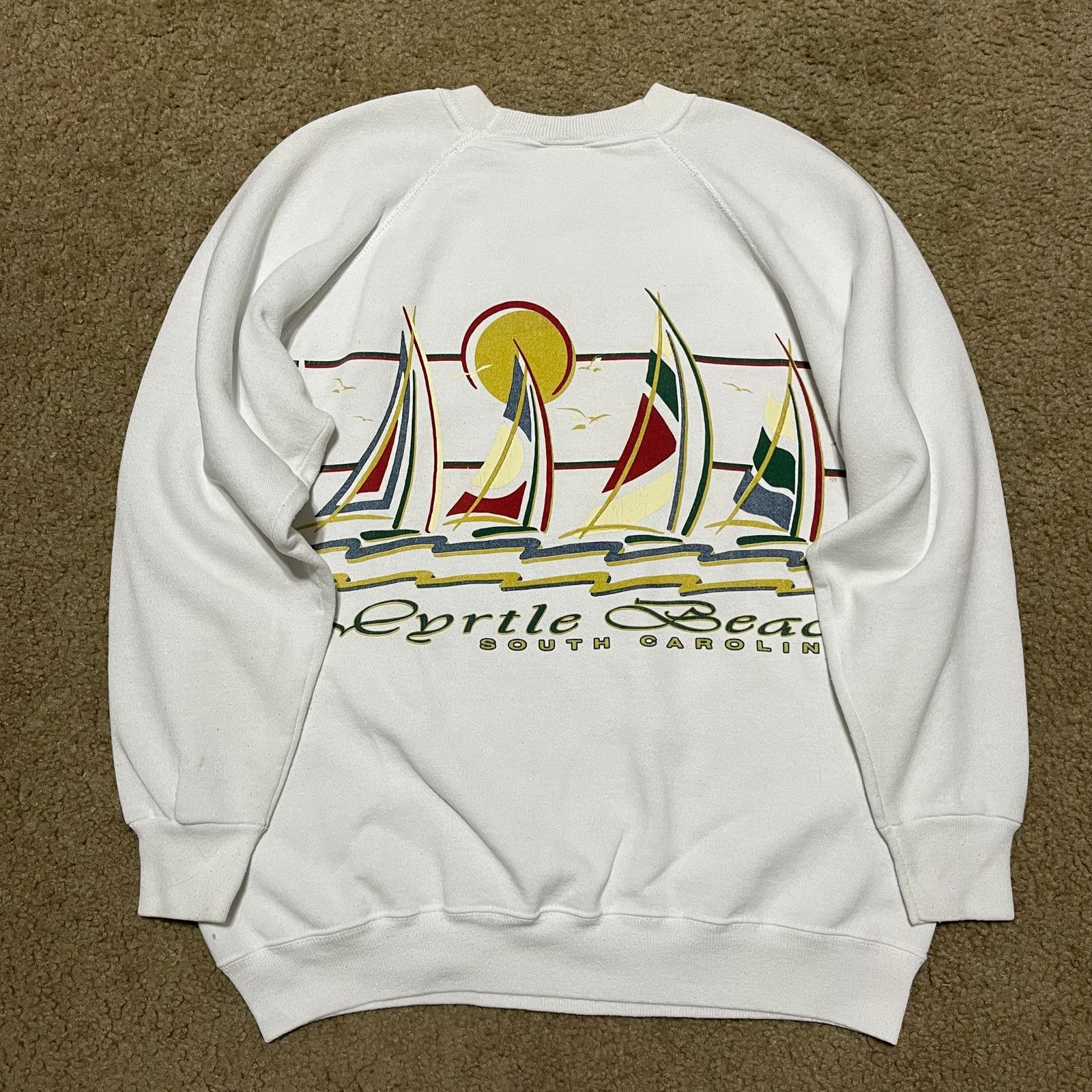 Hanes Vintage 90s Myrtle Beach South Carolina Graphic Crewneck XL Size US XL / EU 56 / 4 - 2 Thumbnail