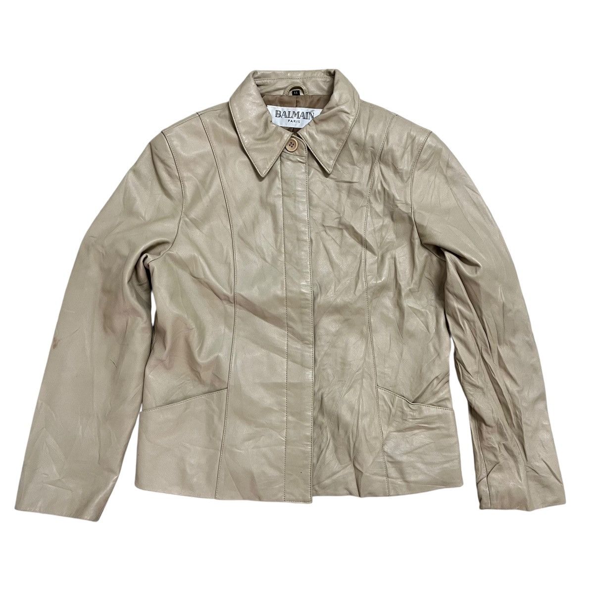 Balmain Authentic Balmain Paris Sheep Leather Button Jacket Size S / US 4 / IT 40 - 1 Thumbnail