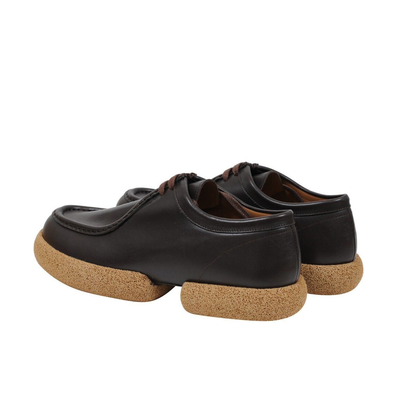 Dries Van Noten Brown Leather Chunky Cork Sole Platform Derby - 01854 Size US 11.5 / EU 44-45 - 7 Thumbnail