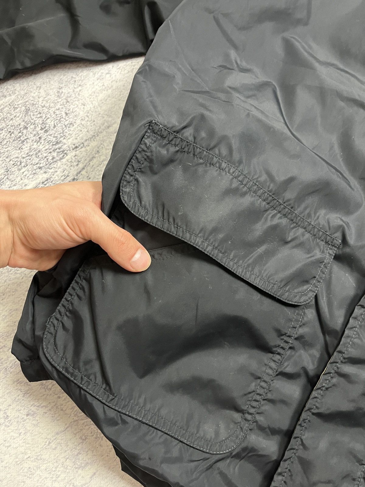 Nike × Vintage Nike Vintage Big Logo Swoosh Nylon Bomber Jacket 90s Y2K Size US S / EU 44-46 / 1 - 14 Thumbnail