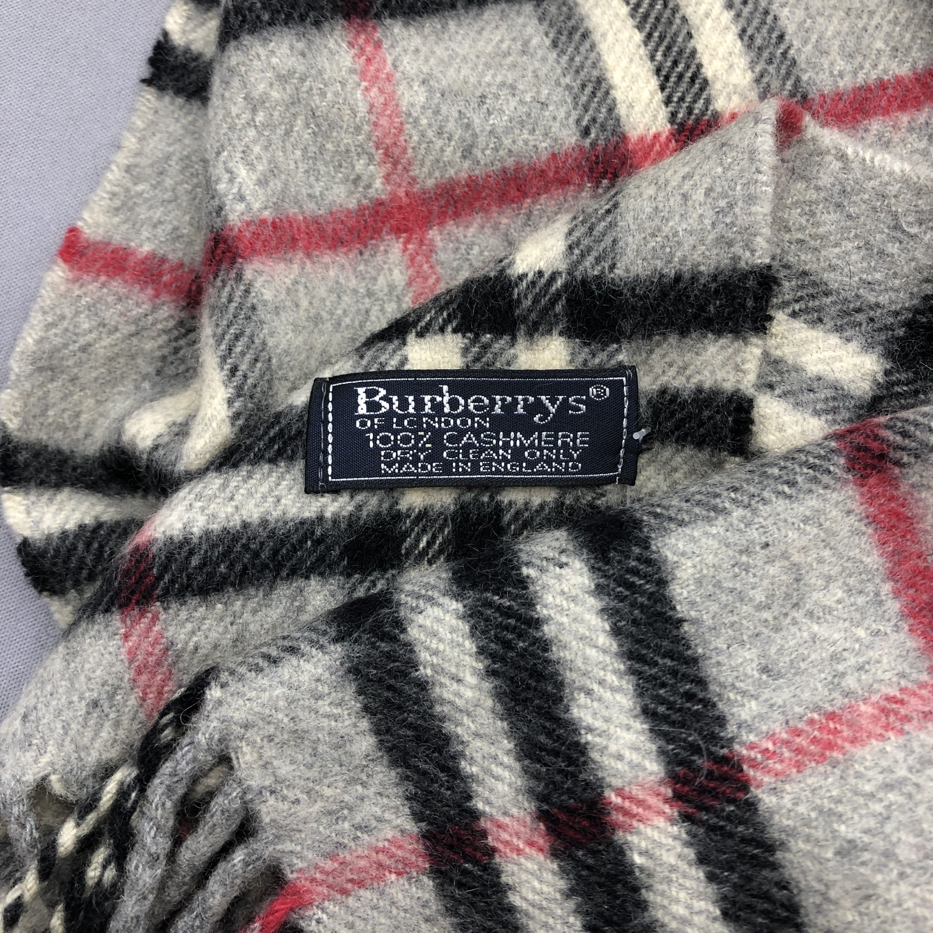 Burberry × Vintage Vintage Burberry Scarf Muffler Wool Cashmere Scarves Size ONE SIZE - 4 Thumbnail