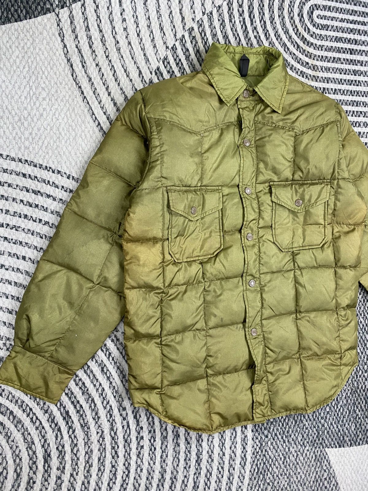 Japanese Brand Vintage Like A Hurricane Green Genuine Puffer Jacket Size US M / EU 48-50 / 2 - 3 Thumbnail