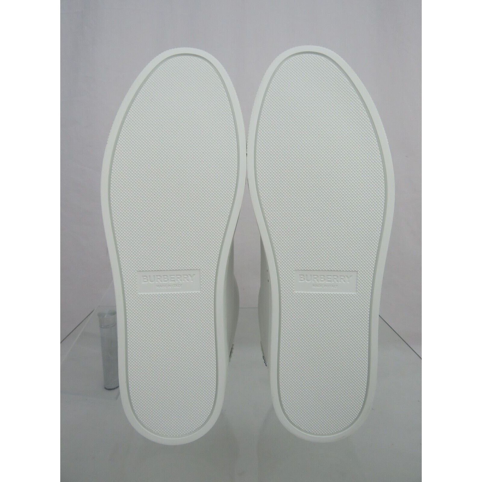 Burberry ROBIN WHITE BLUE CHECK LEATHER LOW LOGO SNEAKERS 12.5 45.5 Size US 12.5 / EU 45-46 - 11 Thumbnail