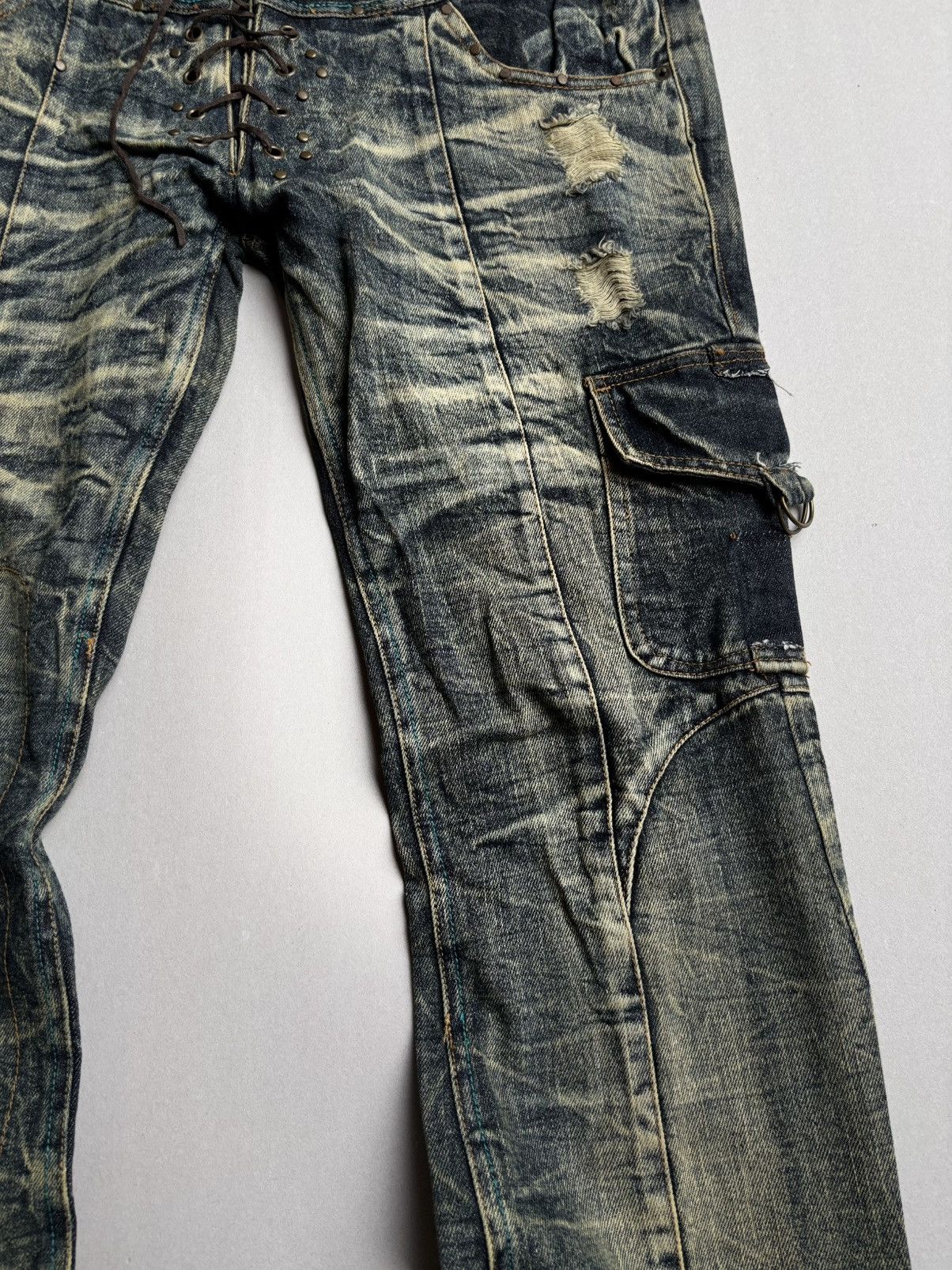 LOWBOX Lace-up flare jeans Size US 29 - 3 Thumbnail