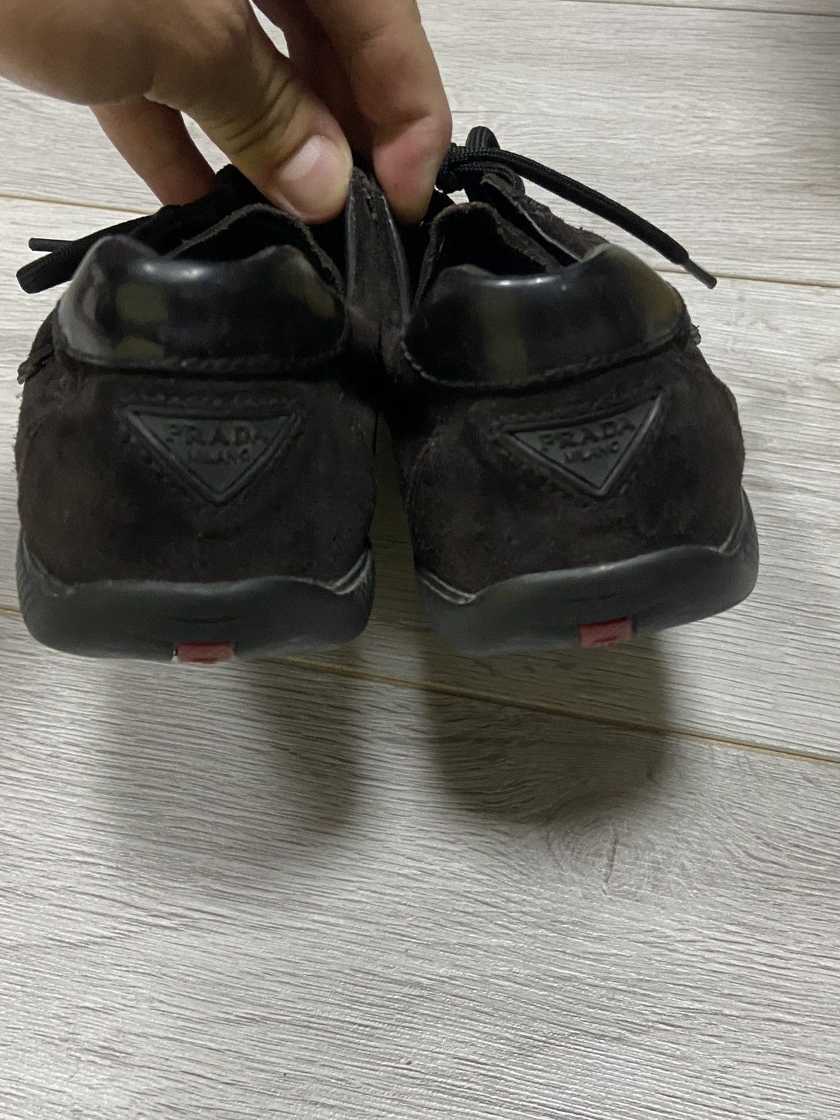 Prada Prada P triangle big logo sneakers suede Size US 5 / IT 35 - 2 Thumbnail