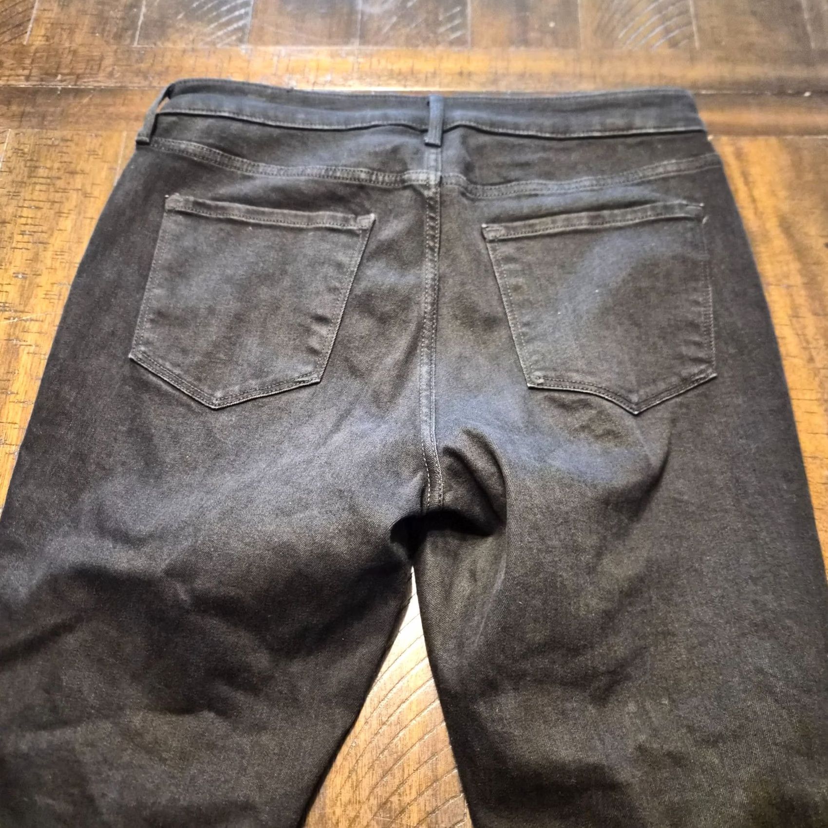Old Navy Old Navy Women Jeans Slim Straight Power 12 Petite High Rise Black Size 34" / US 12 / IT 48 - 6 Thumbnail