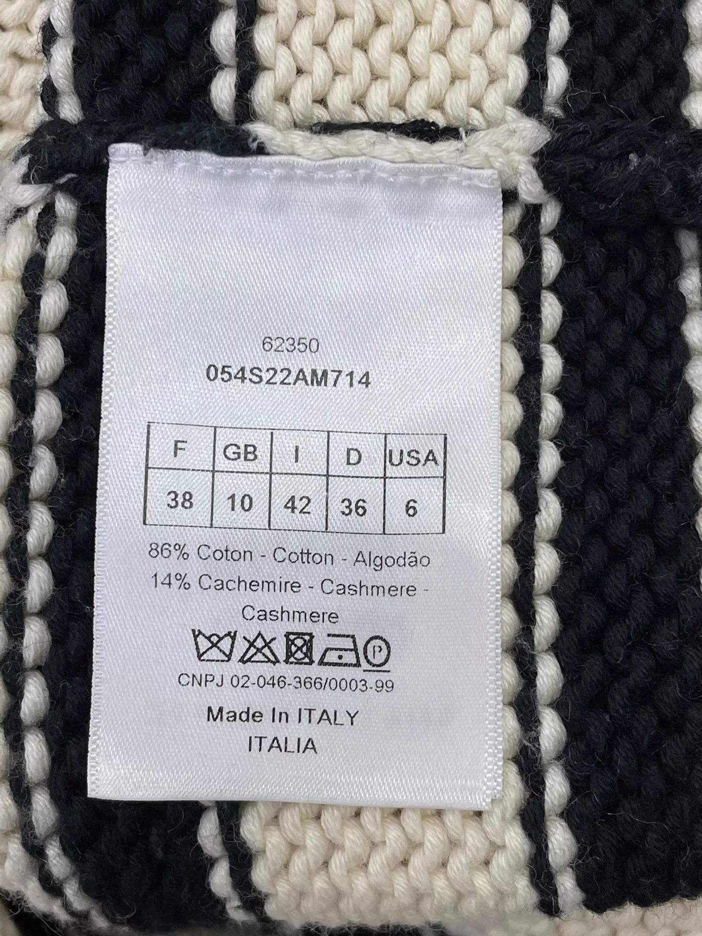 Dior Dior Side Button B&W Stripe Classic Sweater Size S / US 4 / IT 40 - 5 Thumbnail