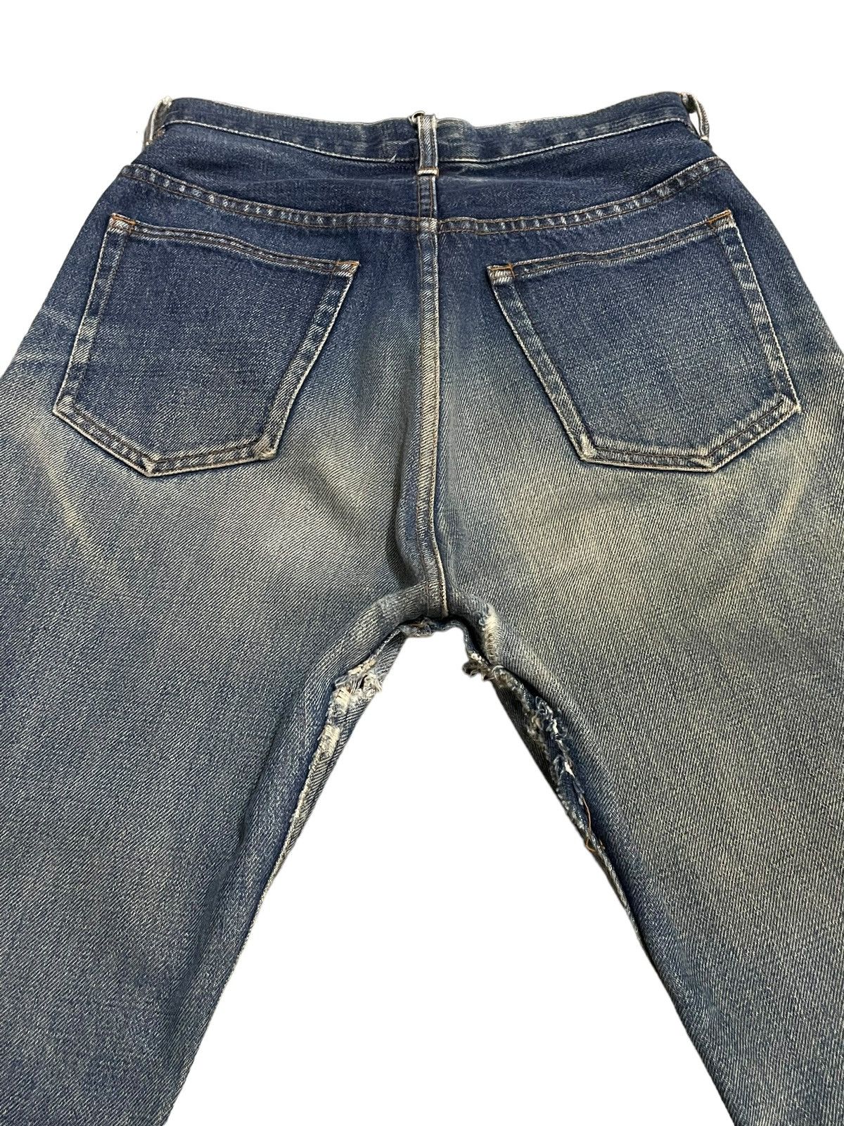 A.P.C. Vintage A.P.C Selvedge Blue Wash Loose Fit Distressed Jeans Size US 27 - 17 Thumbnail